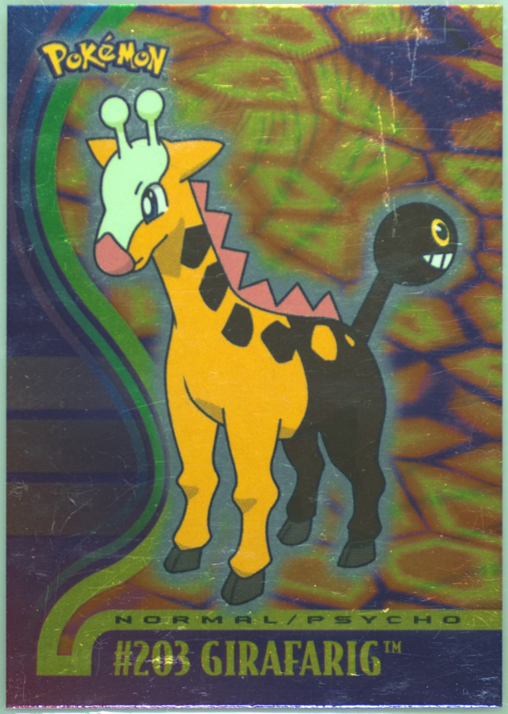 Girafarig Foil-German (203) 2001 Topps Pokemon Johto Series 3
