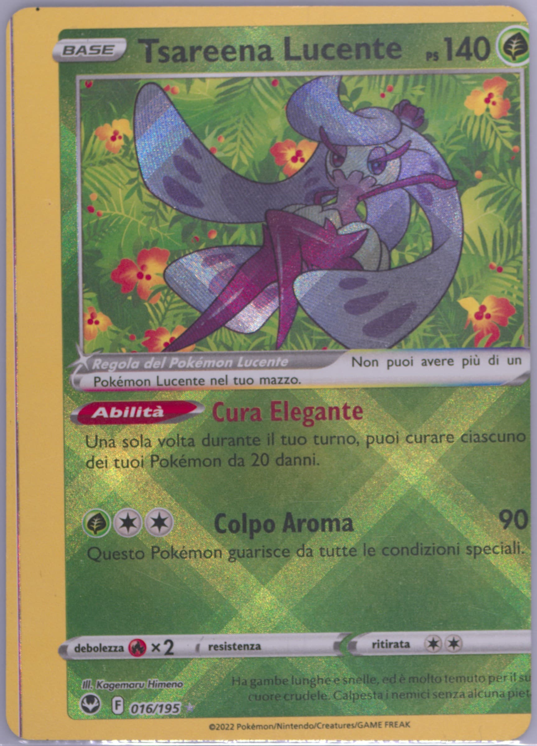 Tsareena Lucente Italian (016) 2022 Pokemon Sword & Shield Silver Tempest