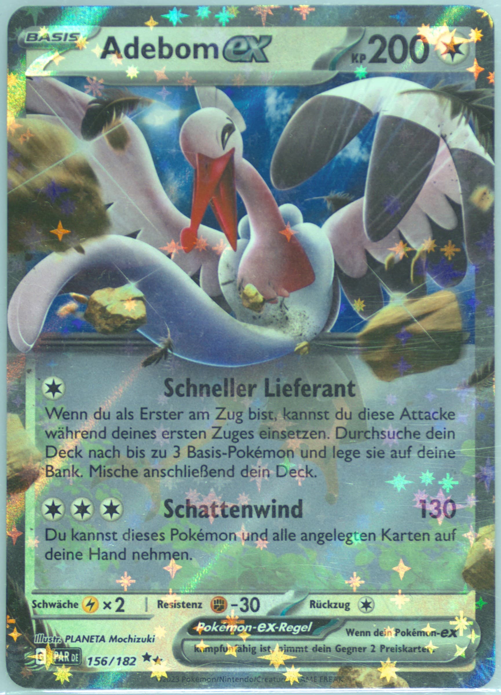 Bombirdier EX (156) 2023 Pokemon German Par de-Paradox Rift
