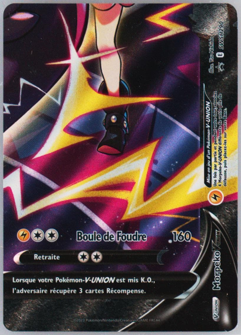 Full Art/Morpeko V-Union Crown Zenith Premium Playmat Collection-Morpeko V-Union-French (290) 2023 Pokemon Swsh Black Star Promo