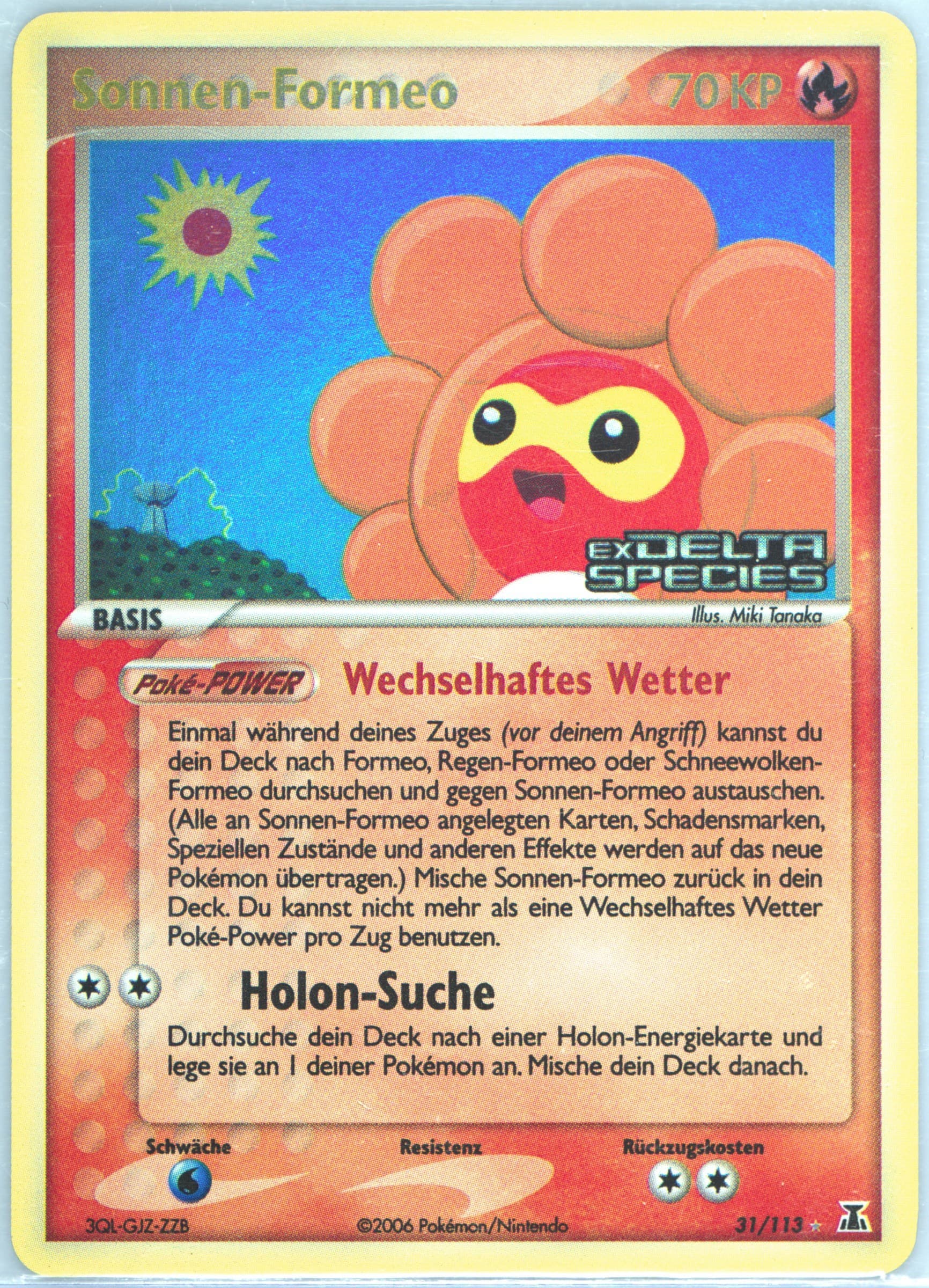 Sonnen-Formeo-Reverse Foil German (31) 2005 Pokemon EX Delta Species
