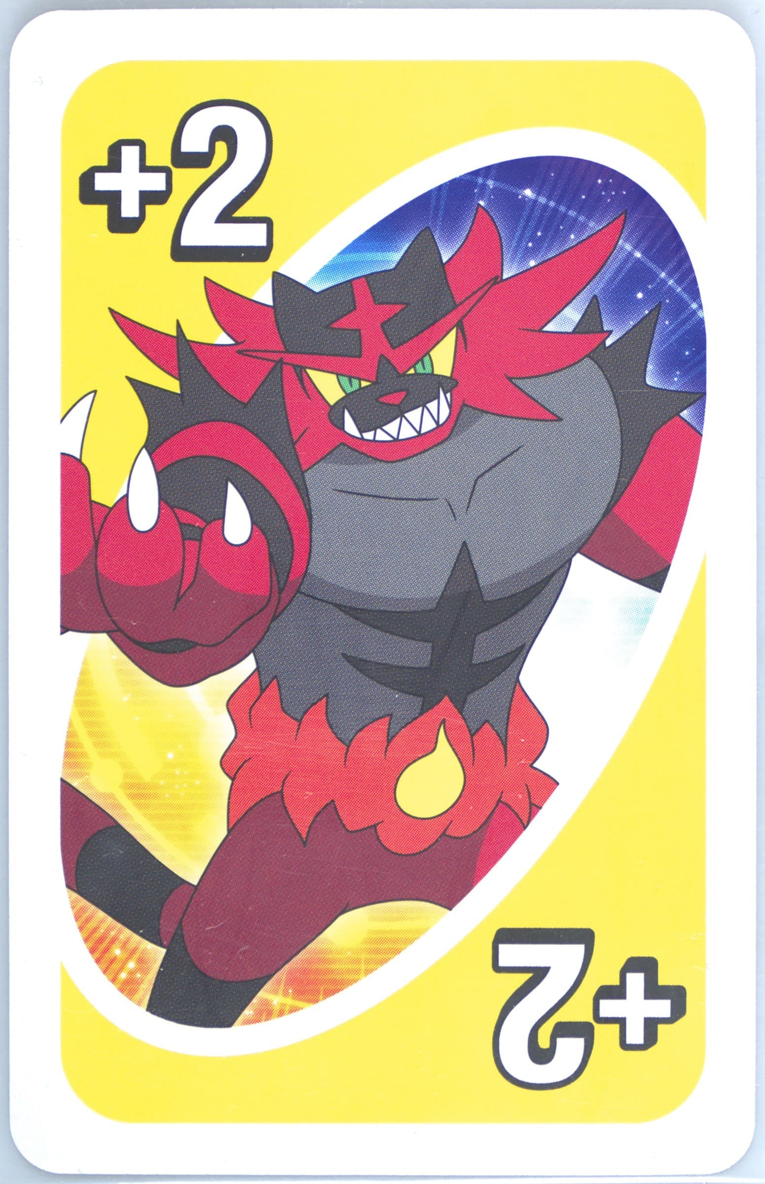 Incineroar Japanese Back-Yellow-Draw 2 2017 Uno Pokemon Sun & Moon