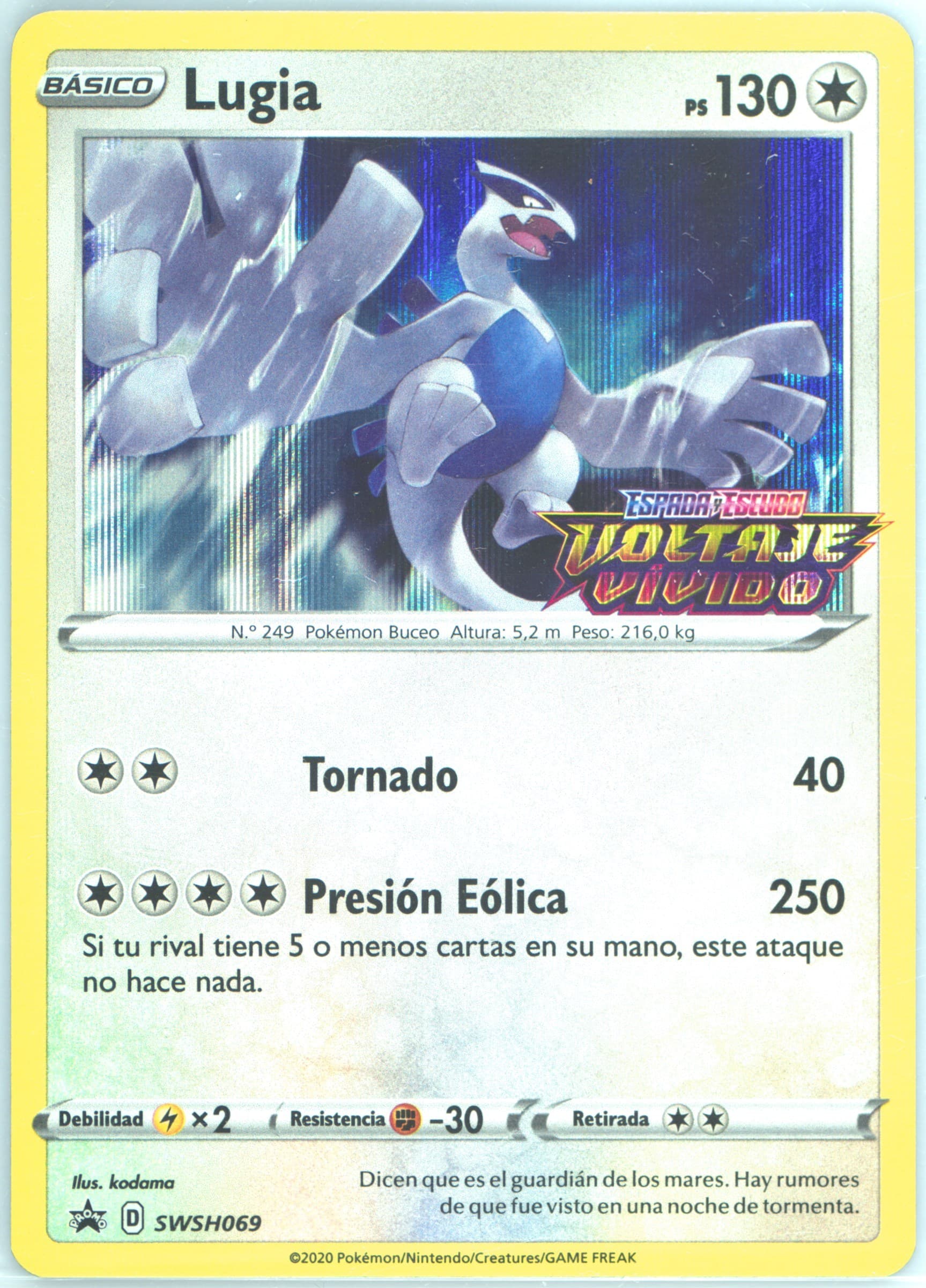 Lugia-Holo Prerelease-Spanish (069) 2020 Pokemon Swsh Black Star Promo