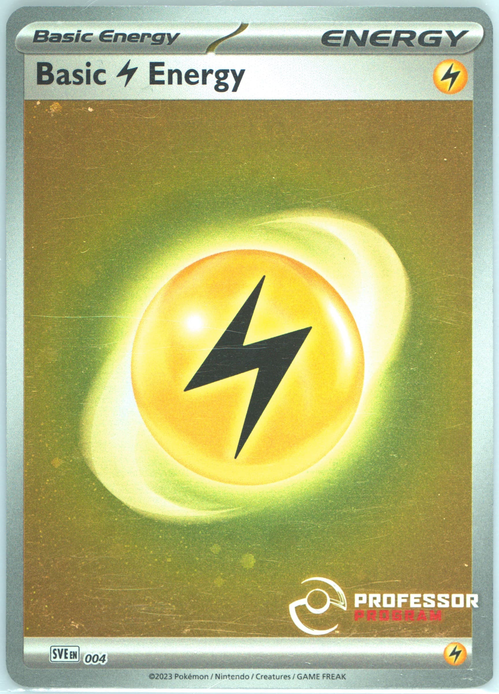 Basic Lightning Energy Professor Program (004) 2024 Pokemon Sve EN-Basic Energies