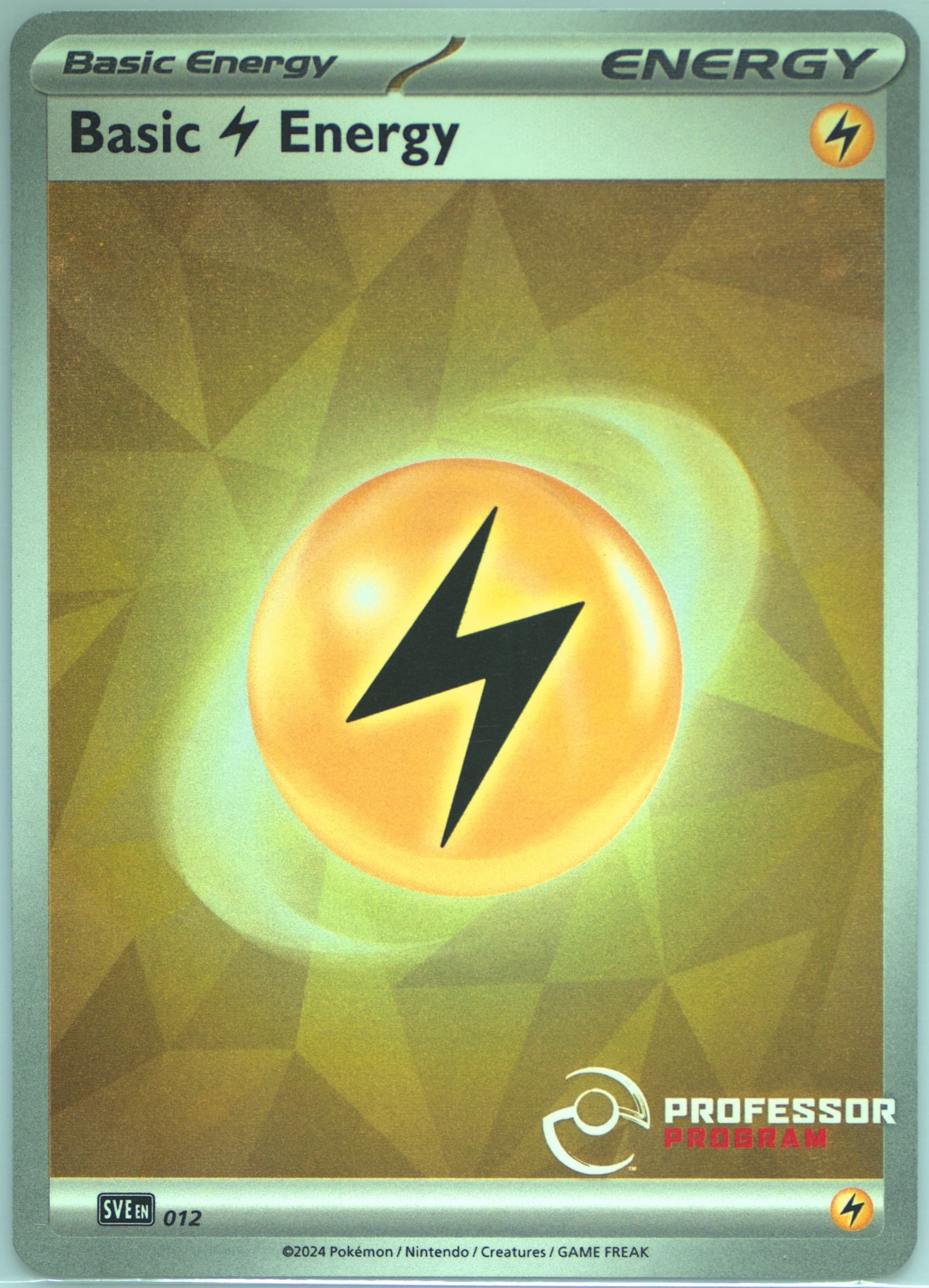 Basic Lightning Energy Professor Program (012) 2024 Pokemon Sve EN-Basic Energies