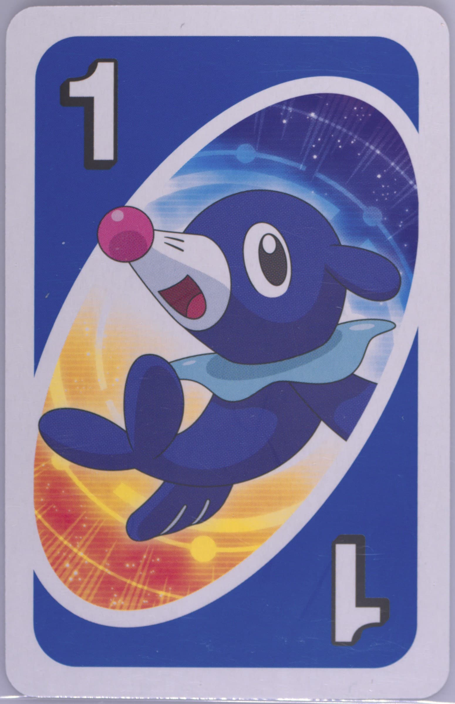 Popplio Japanese Back-Blue-#1 2017 Uno Pokemon Sun & Moon