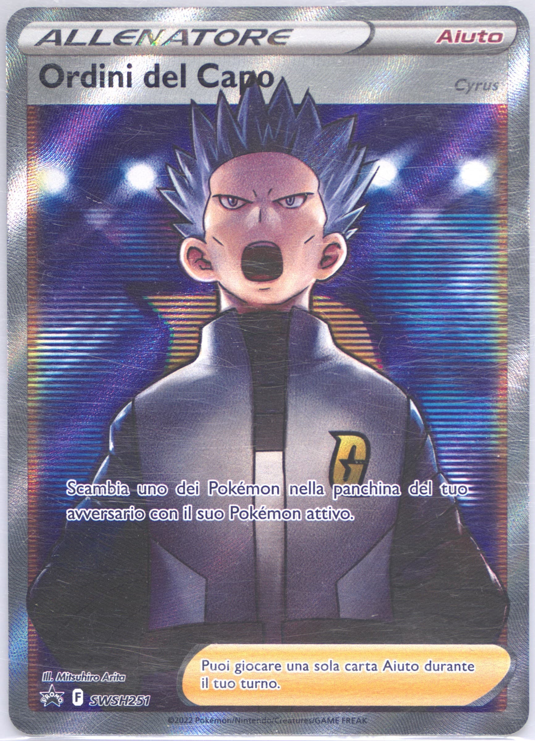 Full Art/Ordini Del Capo Cyrus Premium Tournament Collection-Italian (251) 2023 Pokemon Swsh Black Star Promo