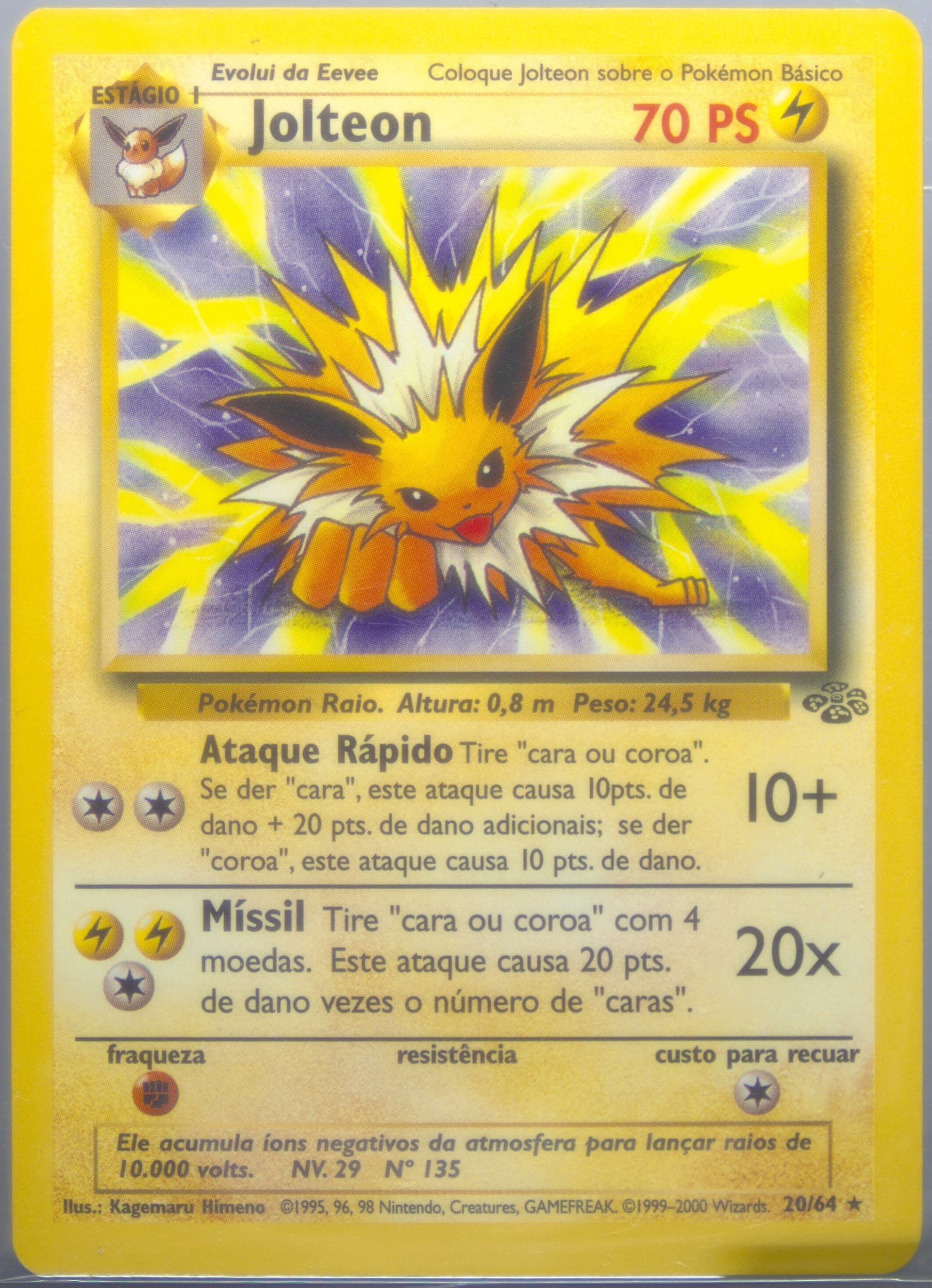 Jolteon (20) 2000 Pokemon Portuguese Jungle