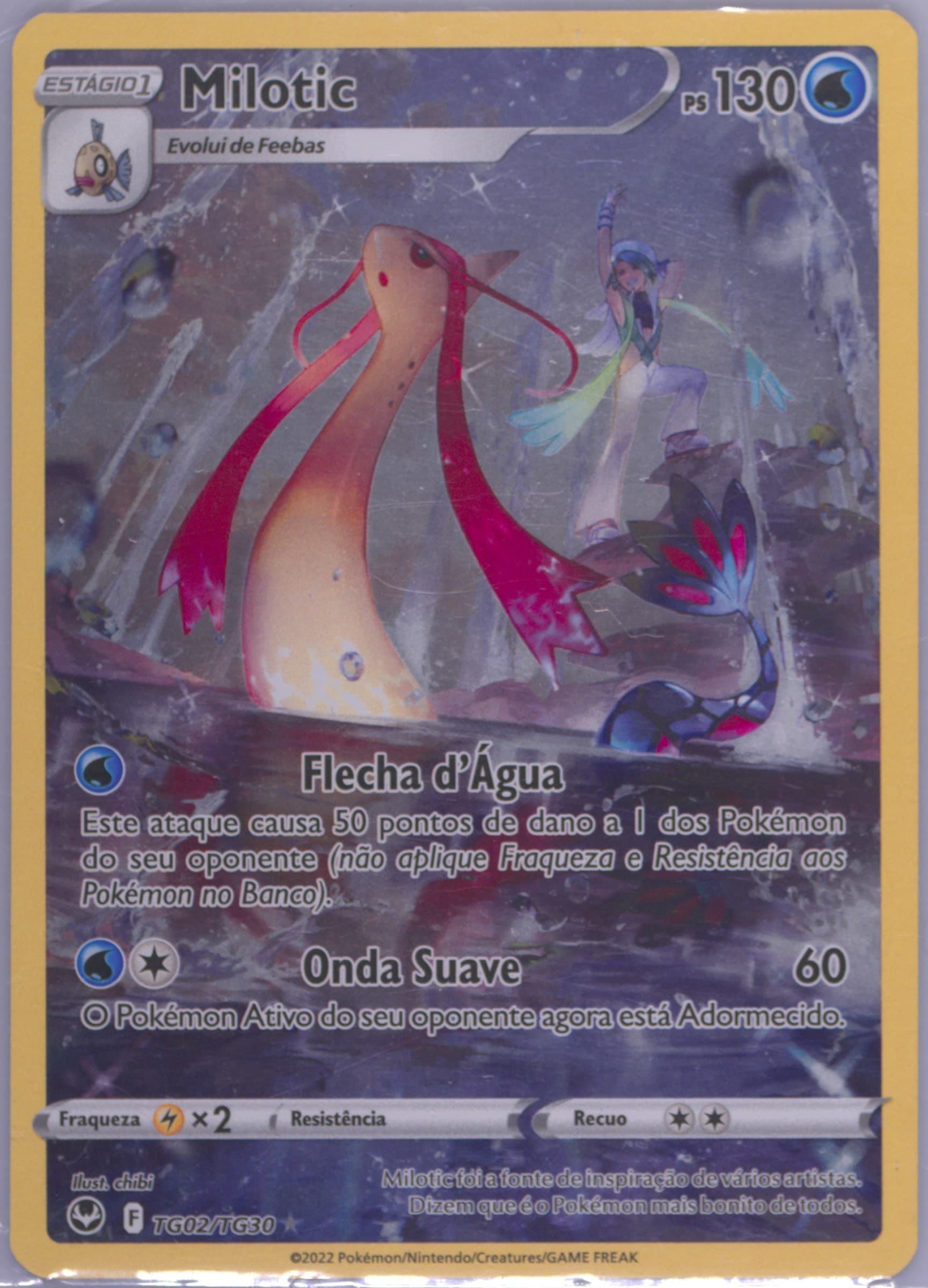 Full Art/Milotic Portuguese (TG02) 2022 Pokemon Sword & Shield Silver Tempest