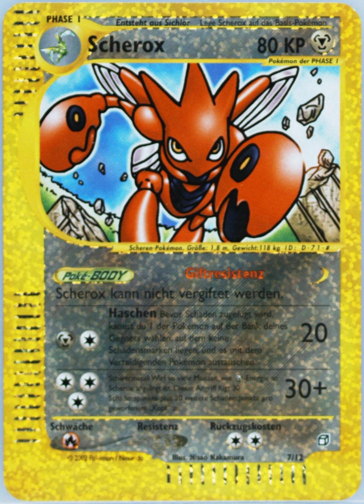 Scherox German (7) 2003 Pokemon Aquapolis Box Topper