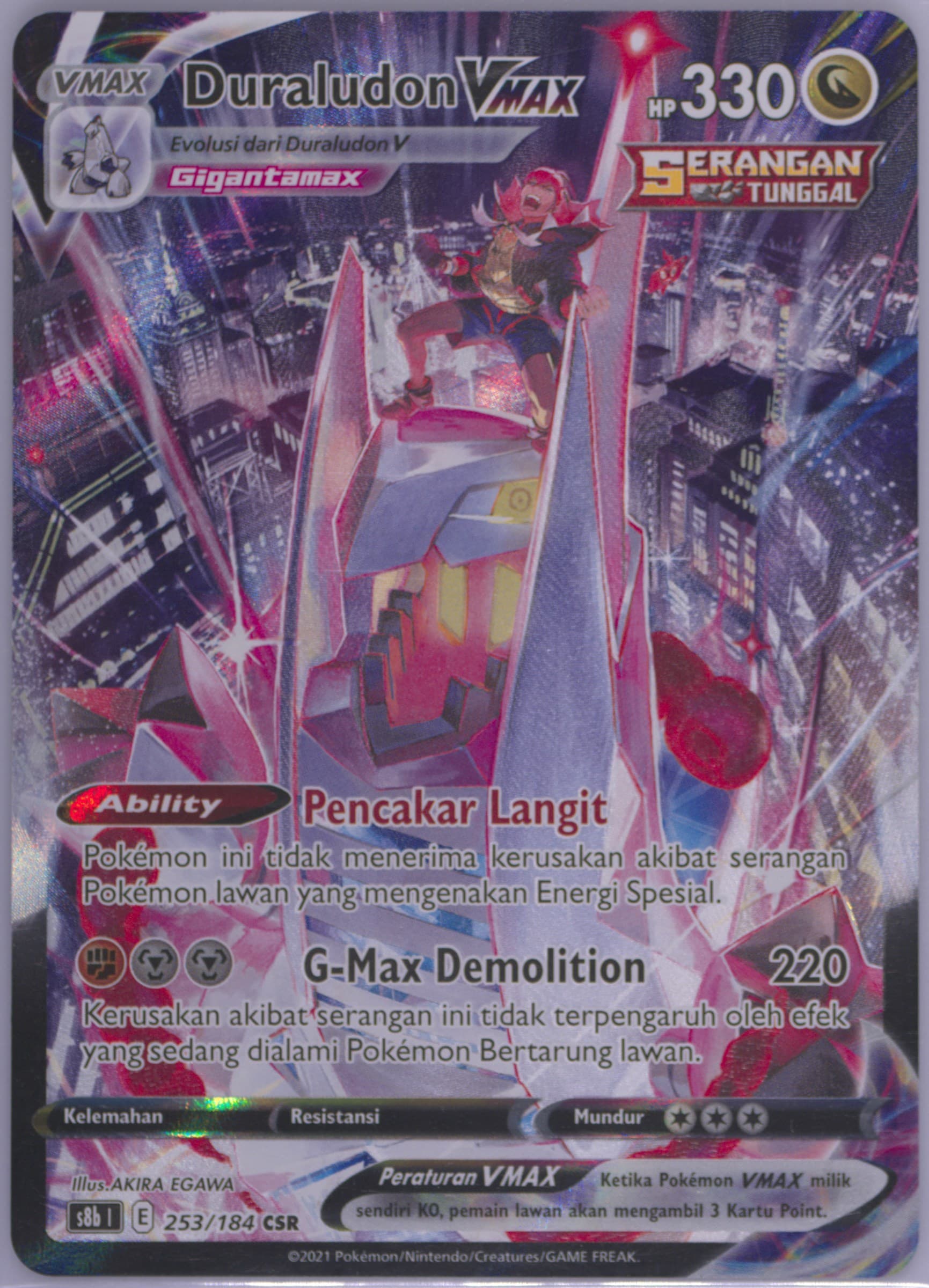 Full Art/Duraludon Vmax (253) 2022 Pokemon Indonesian Sword & Shield Vmax Climax