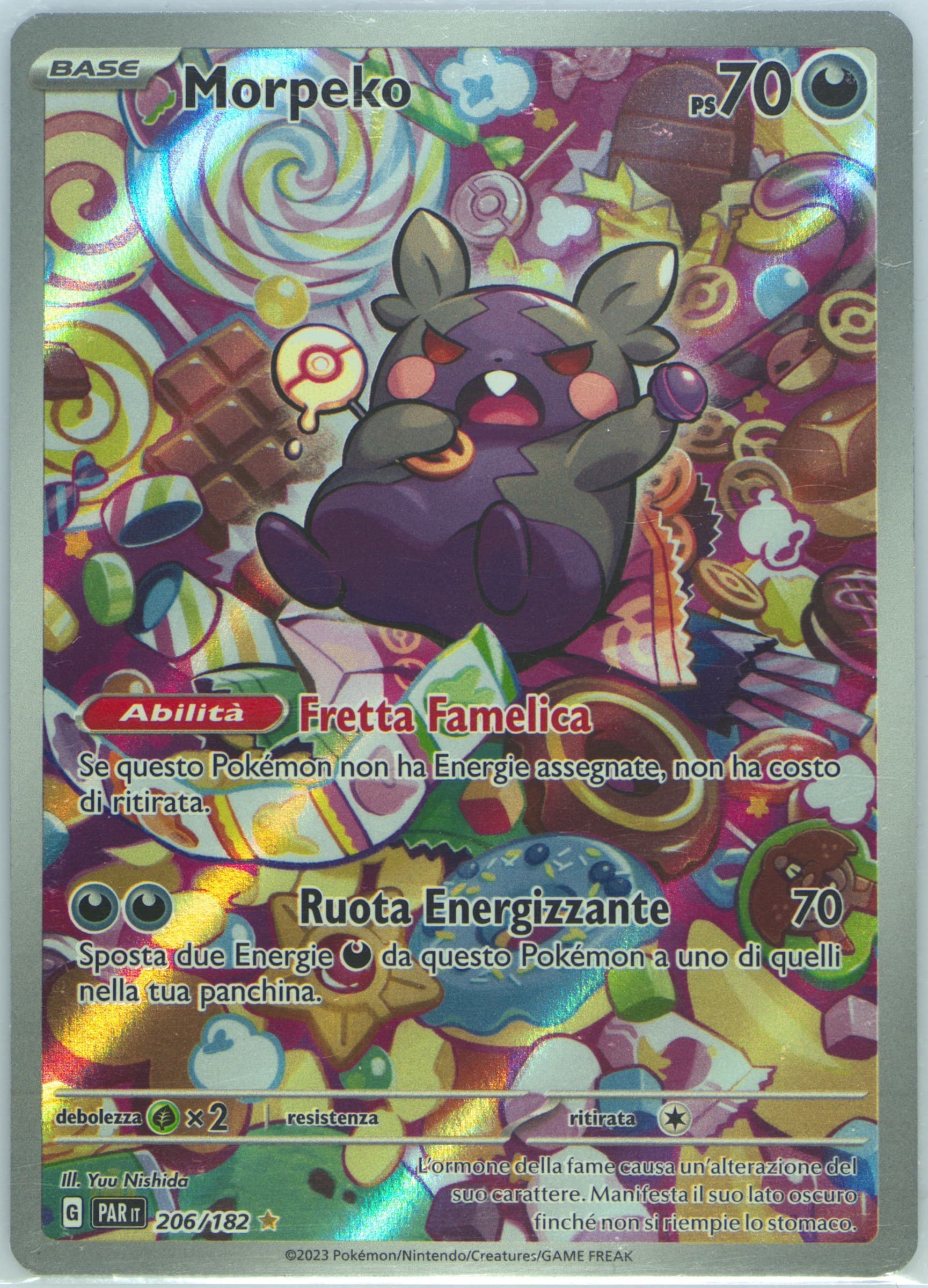 Morpeko Illustration Rare (206) 2023 Pokemon Italian Par It-Paradox Rift
