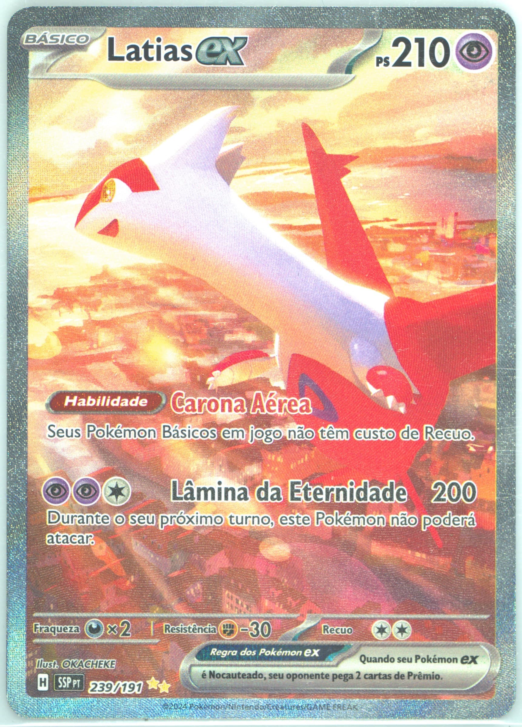 Latias EX Special Illustration Rare (239) 2024 Pokemon Portuguese Ssp PT-Surging Sparks