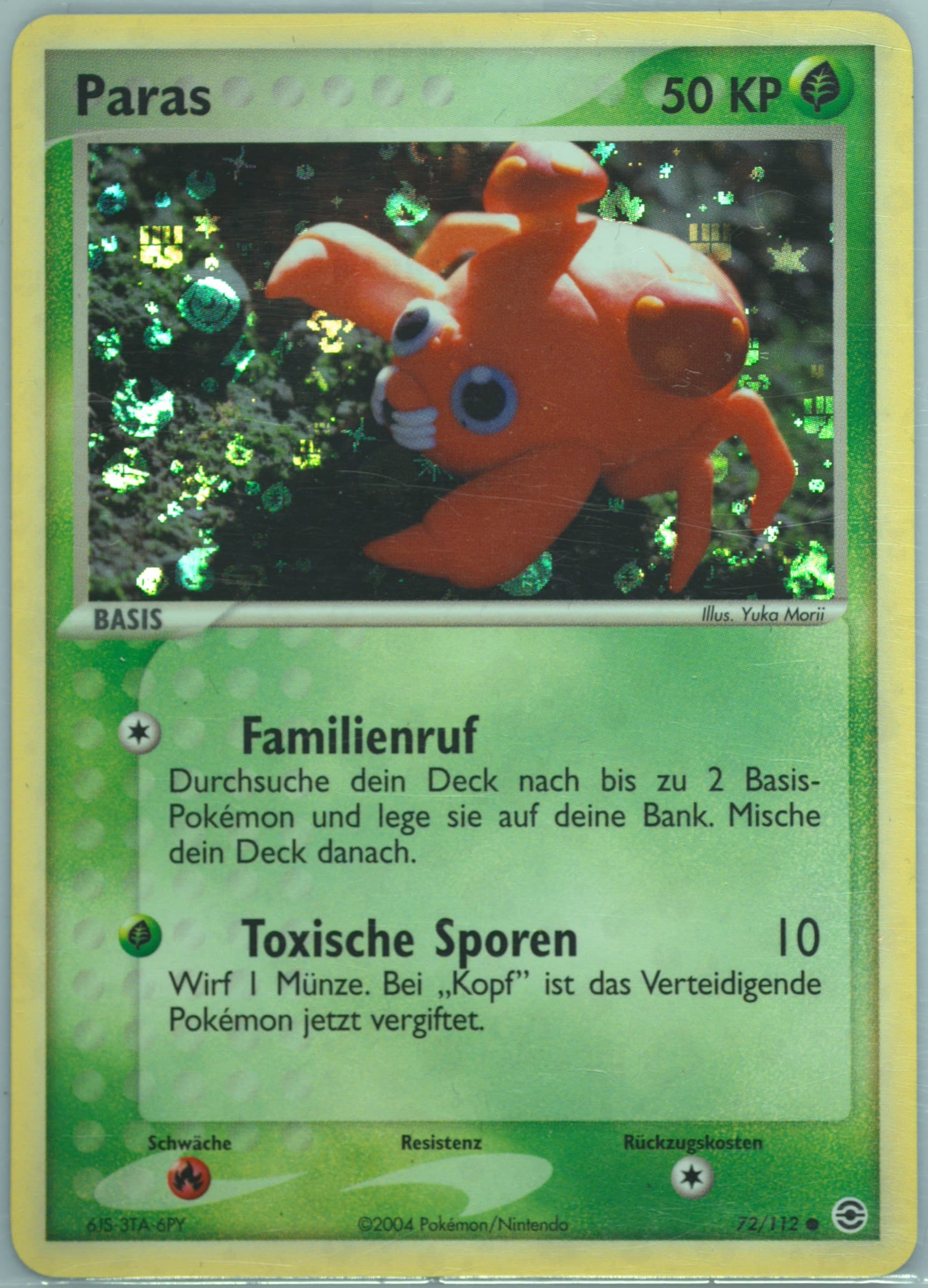 Paras-Reverse Foil German (72) 2004 Pokemon EX Fire Red & Leaf Green
