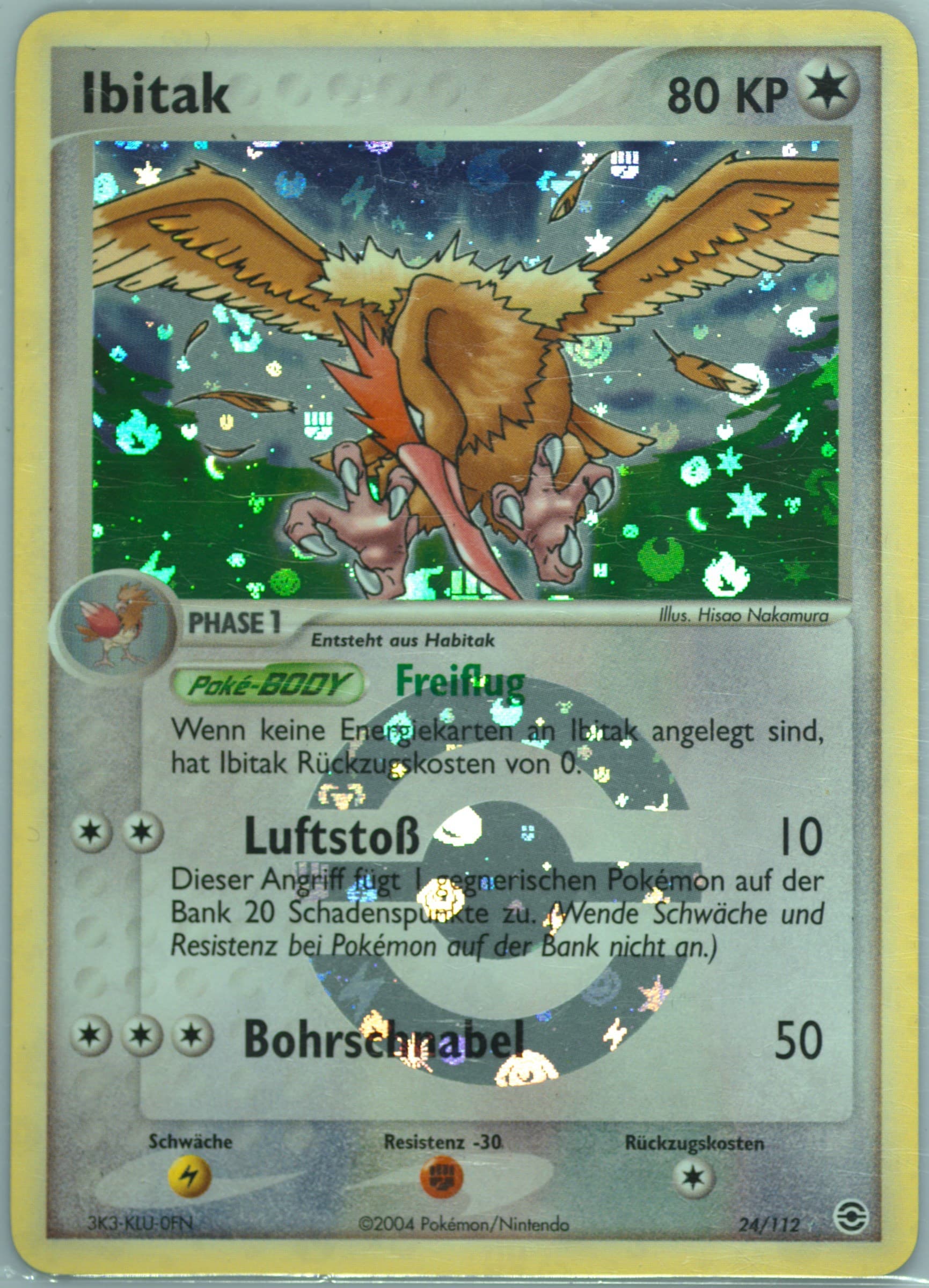 Ibitak-Reverse Foil German (24) 2004 Pokemon EX Fire Red & Leaf Green