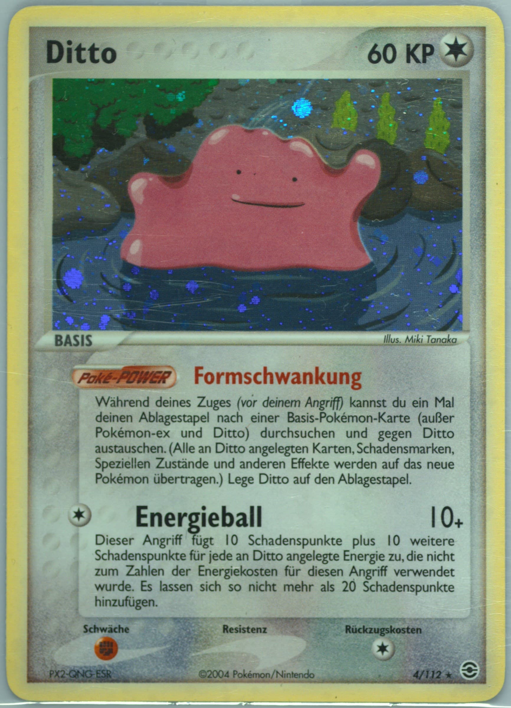 Ditto-Holo German (4) 2004 Pokemon EX Fire Red & Leaf Green