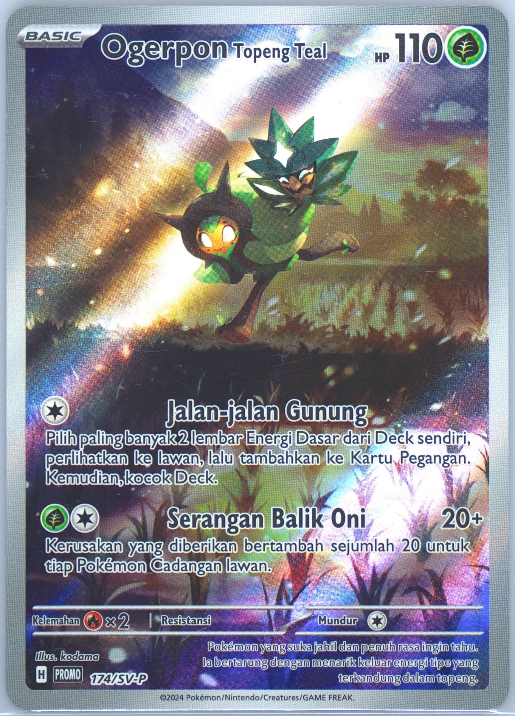 Teal Mask Ogerpon Ogerpon Face Challenge (174) 2024 Pokemon Indonesian SV-P Promo