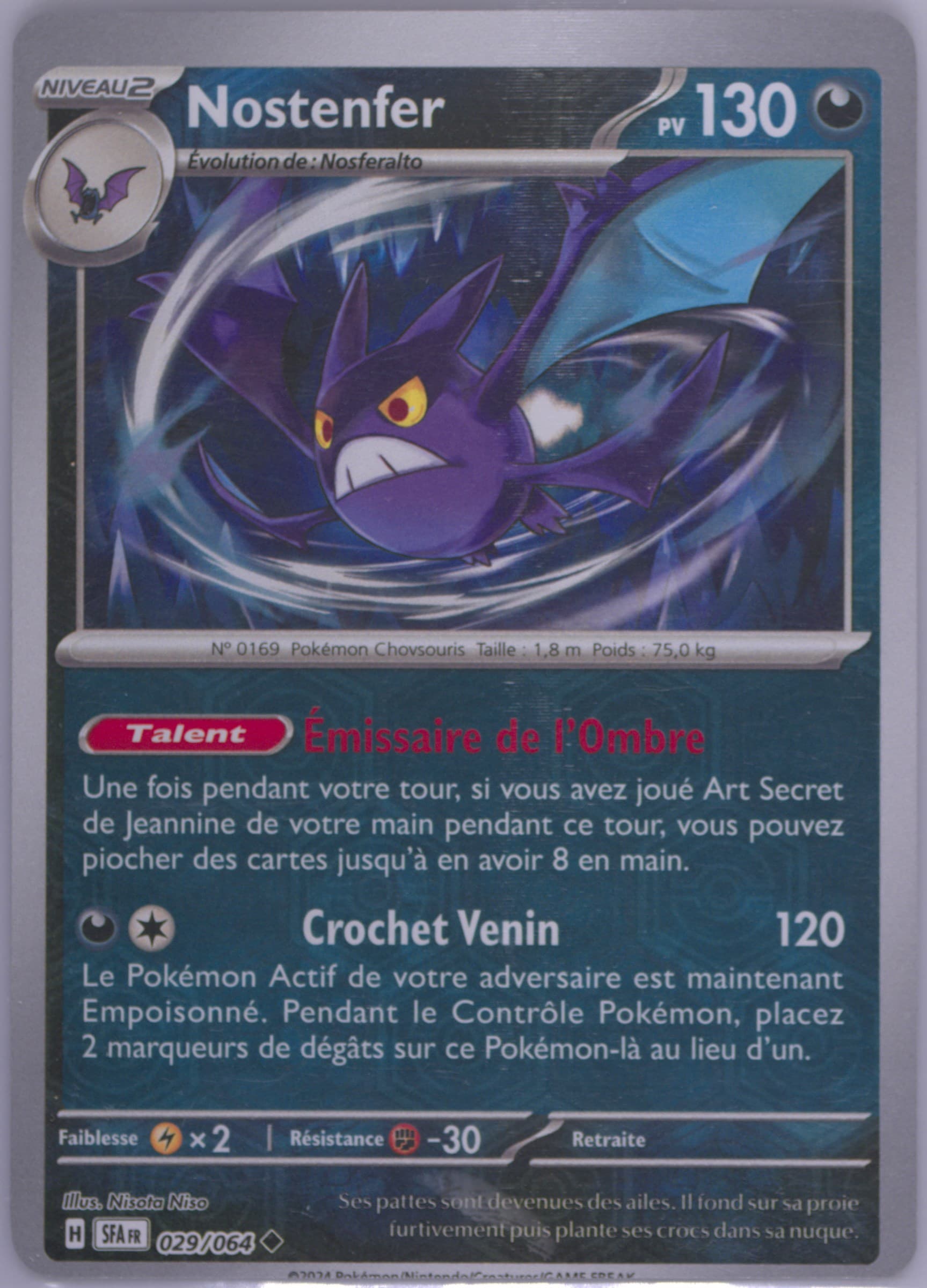 Crobat Reverse Foil (029) 2024 Pokemon French Sfa FR-Shrouded Fable