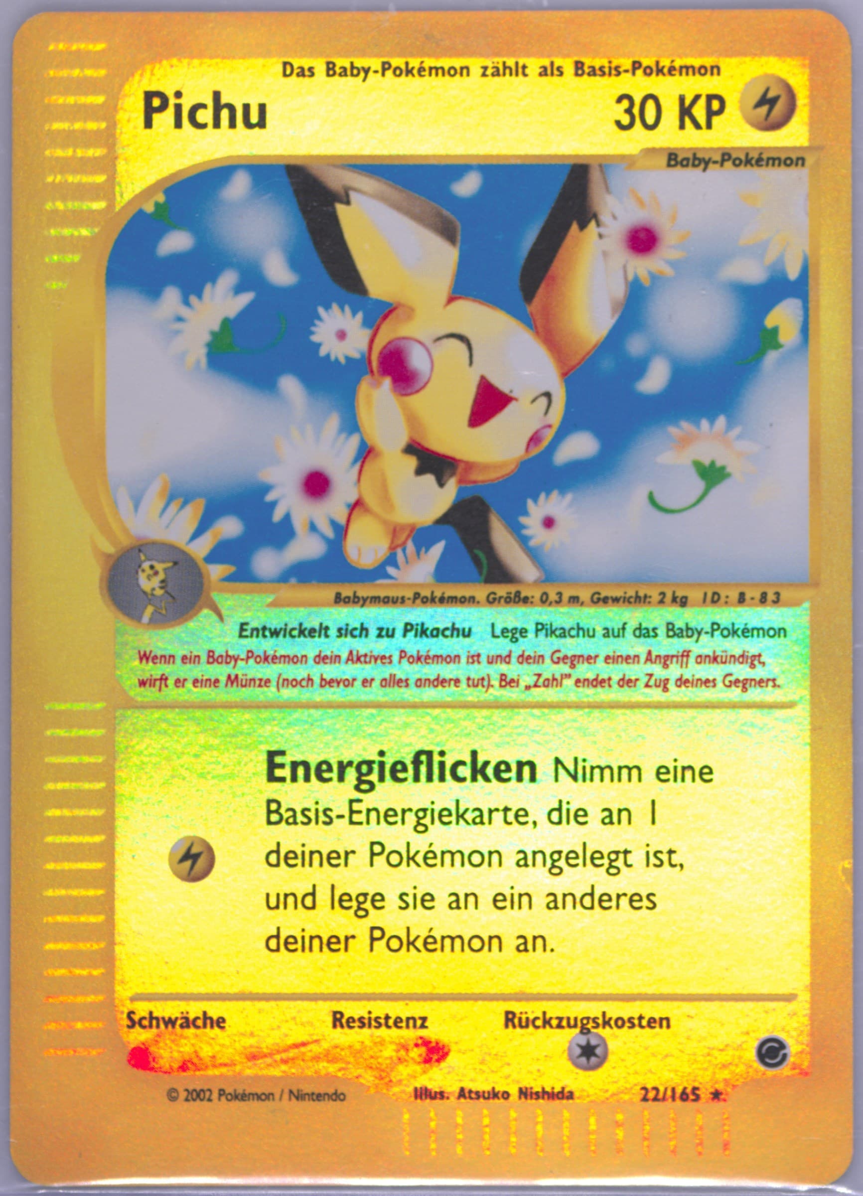 Pichu-Reverse Foil German (22) 2002 Pokemon Expedition