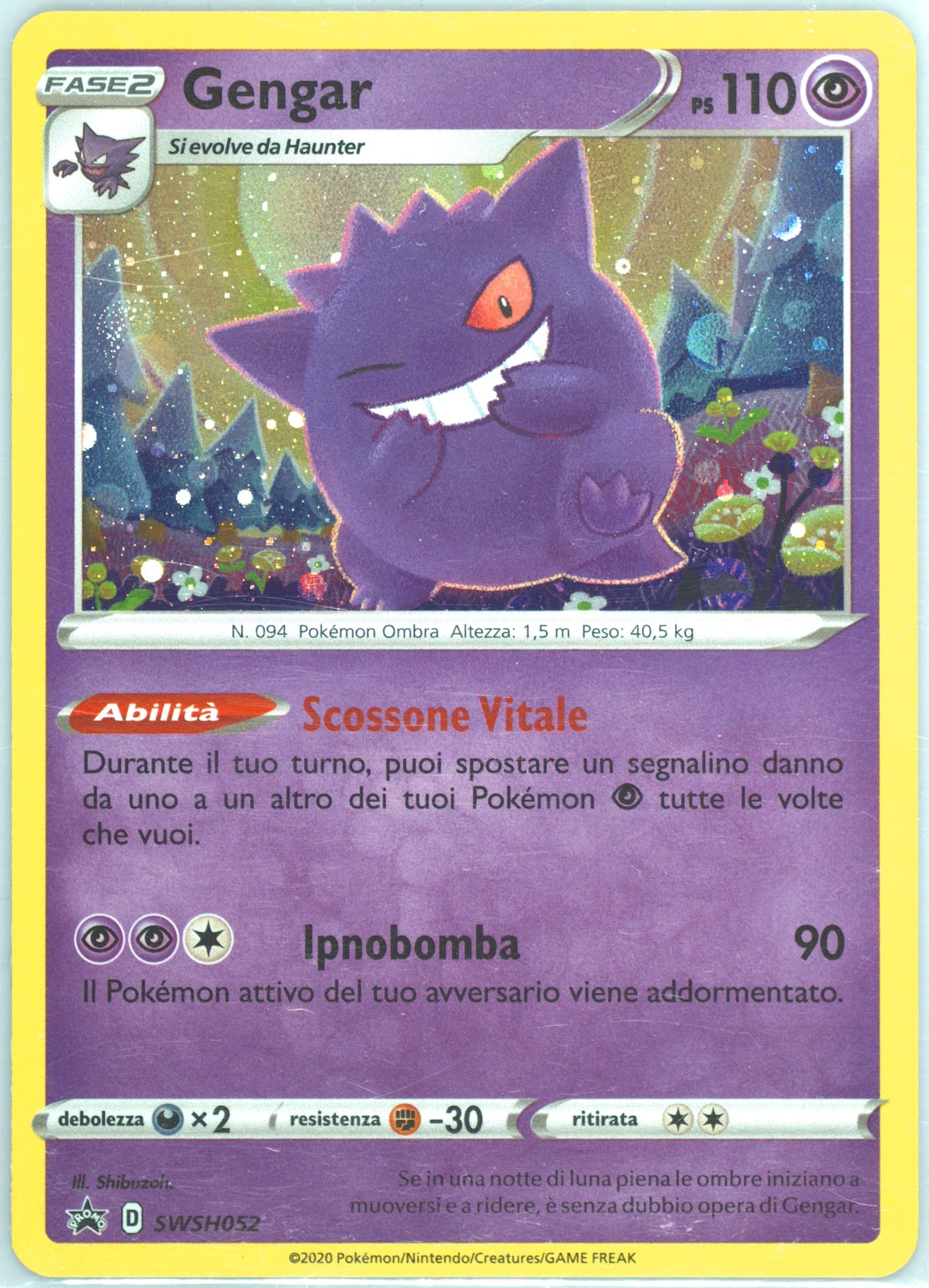 Gengar-Holo Champion's Path Special Pin Collection-Italian (052) 2020 Pokemon Swsh Black Star Promo