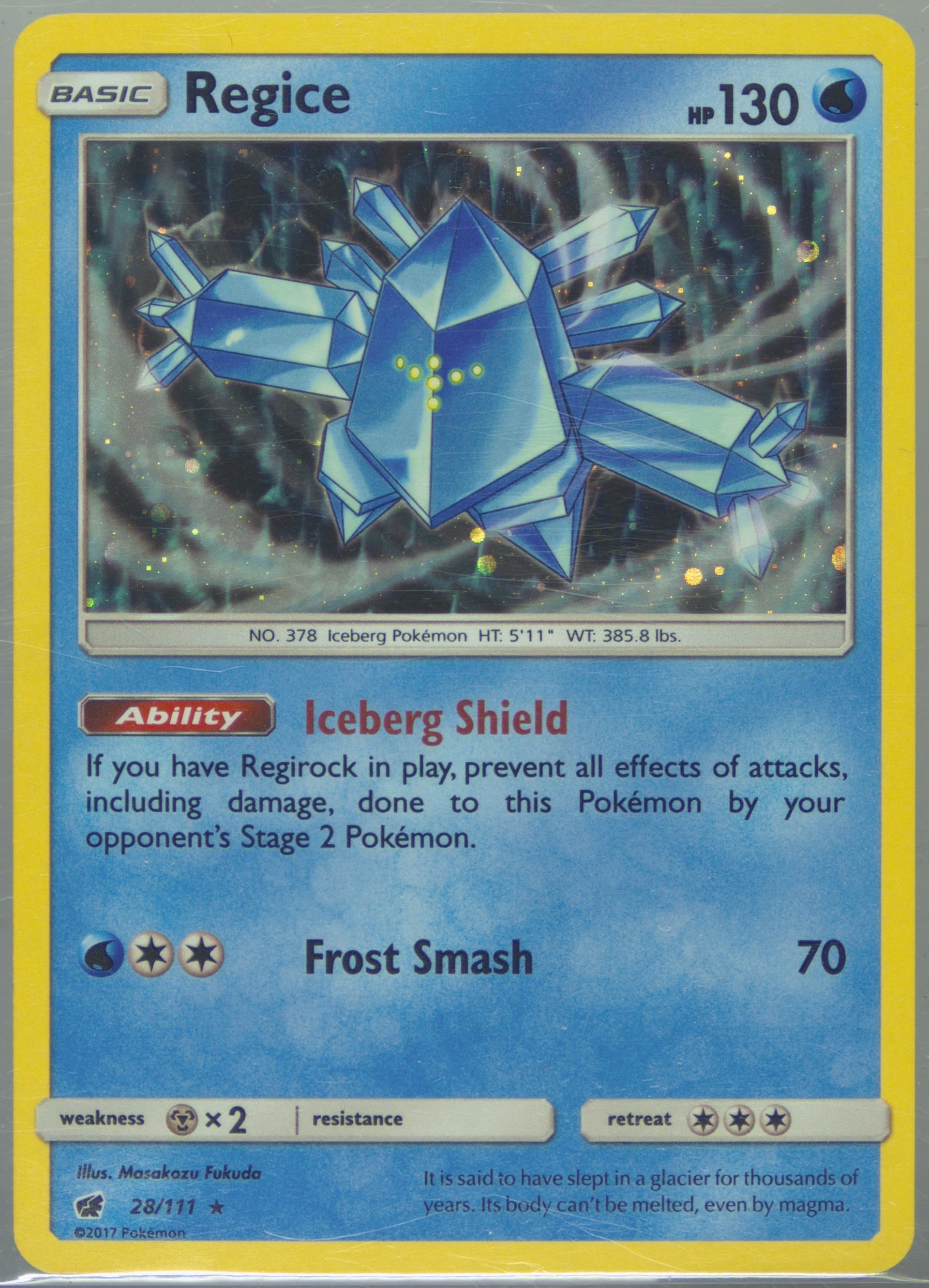 Regice-Holo Cosmos-Celestial Storm Two Pack Blister (28) 2017 Pokemon Sun & Moon Crimson Invasion