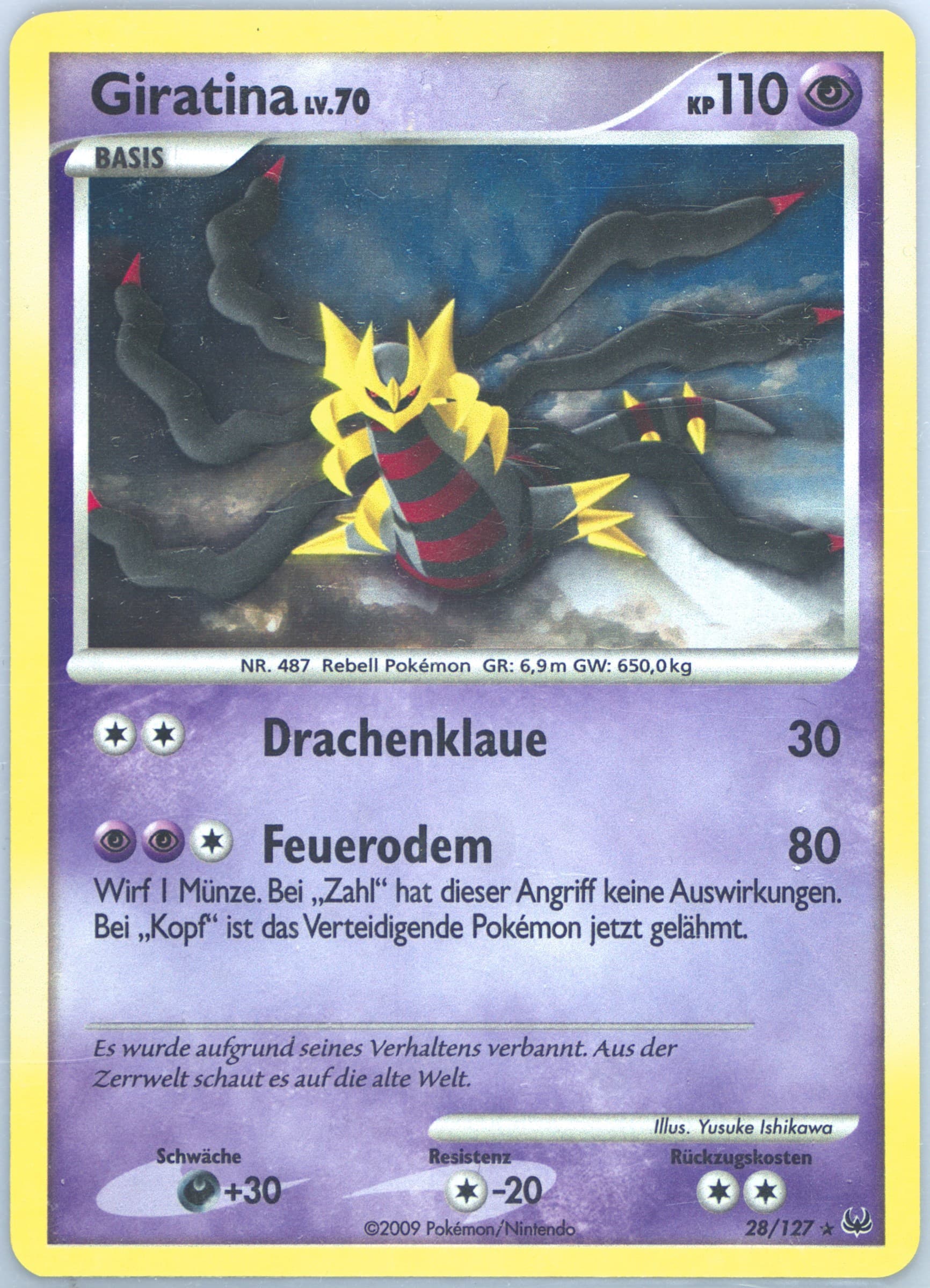 Giratina-Holo Cosmos-German (28) 2009 Pokemon Platinum