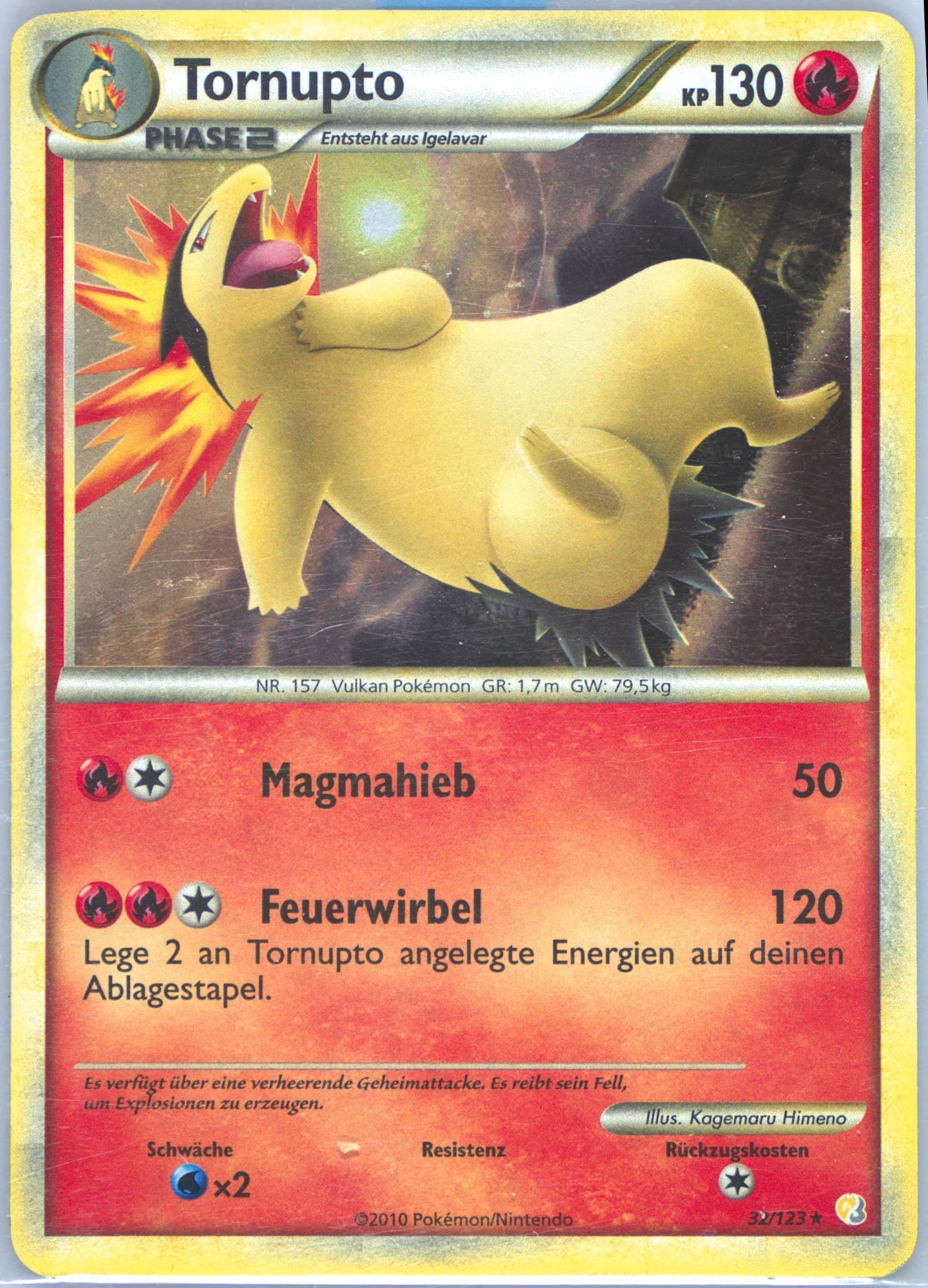 Typhlosion-Holo Cosmos-German (32) 2010 Pokemon Heartgold & Soulsilver