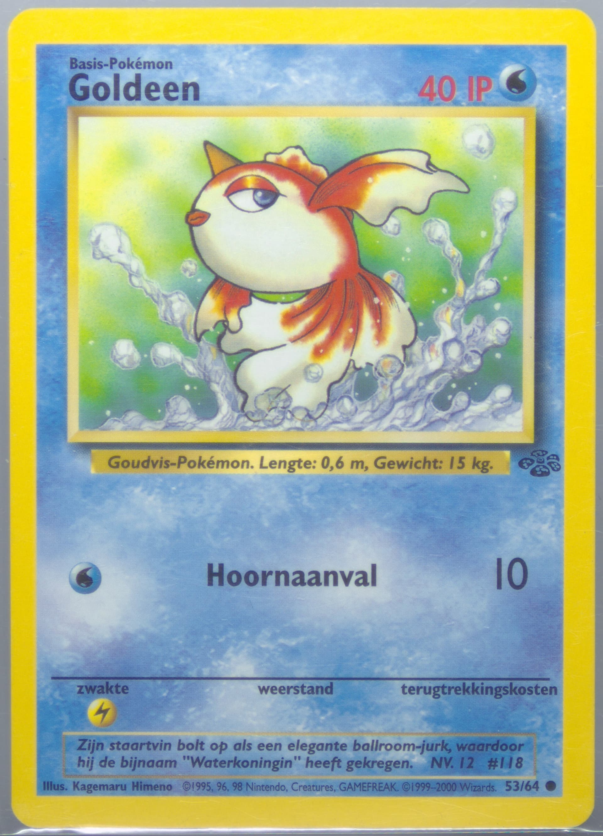 Goldeen (53) 2000 Pokemon Dutch Jungle