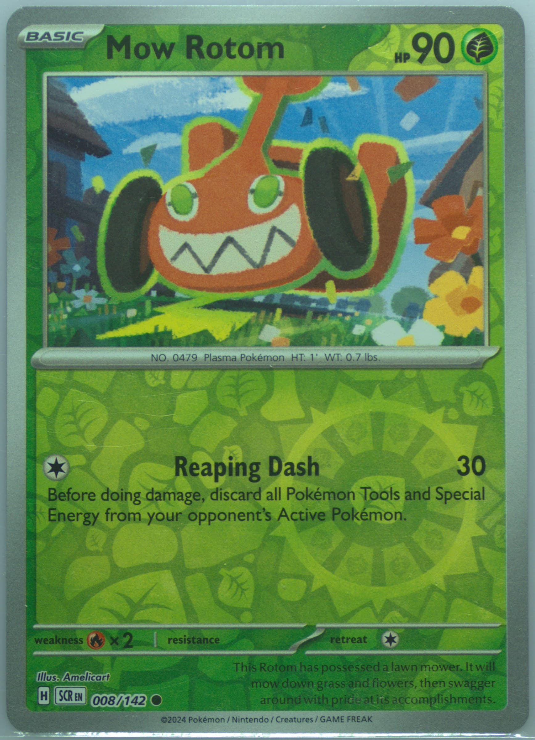 Mow Rotom Reverse Holo (008) 2024 Pokemon Scr EN-Stellar Crown