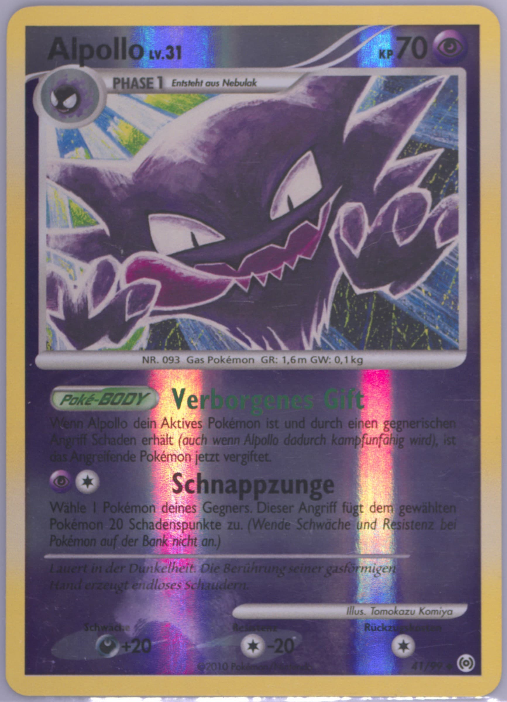 Alpollo-Reverse Foil (41) 2010 Pokemon Platinum Arceus German