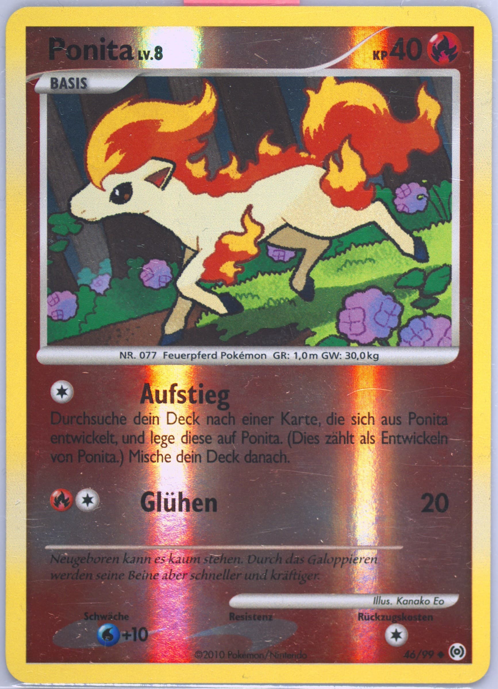 Ponita-Reverse Foil (46) 2010 Pokemon Platinum Arceus German