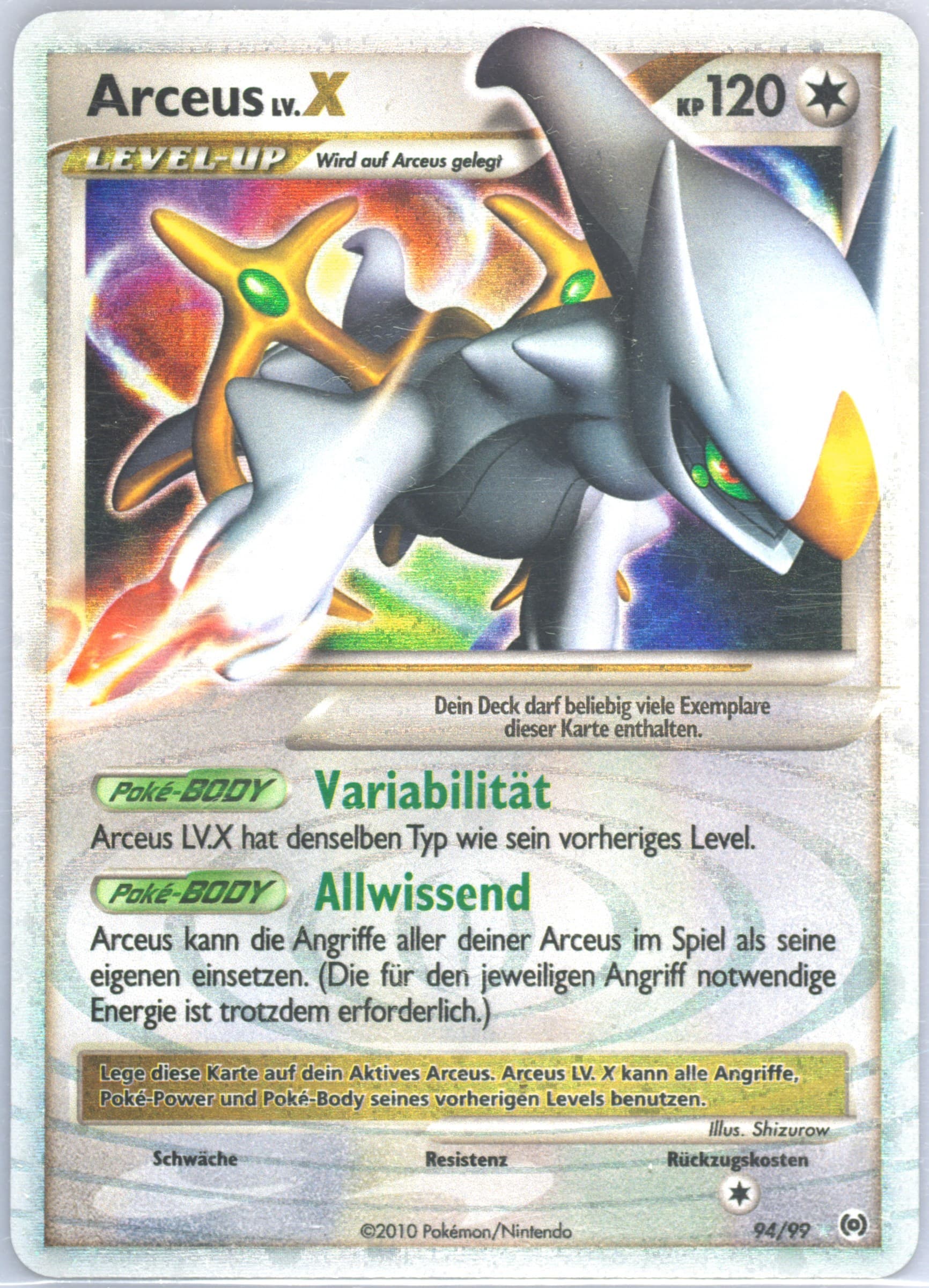 Arceus LV.X-Holo (94) 2010 Pokemon Platinum Arceus German