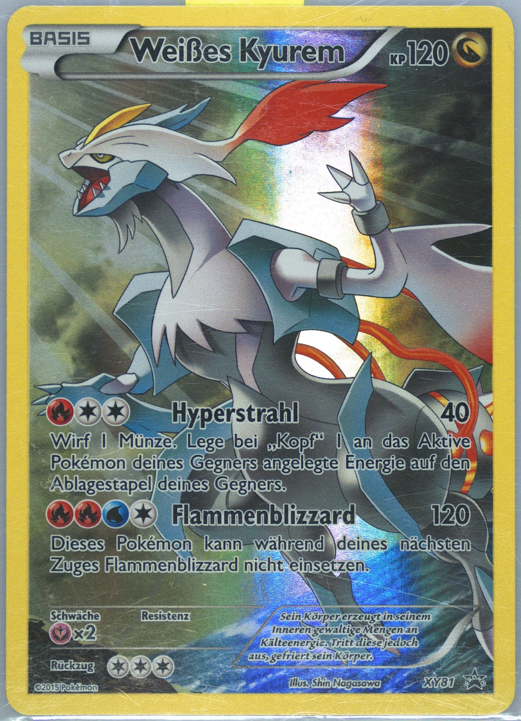 Full Art/Weisses Kyurem Hoopa EX Legendary Collection-German (XY81) 2016 Pokemon XY Black Star Promo