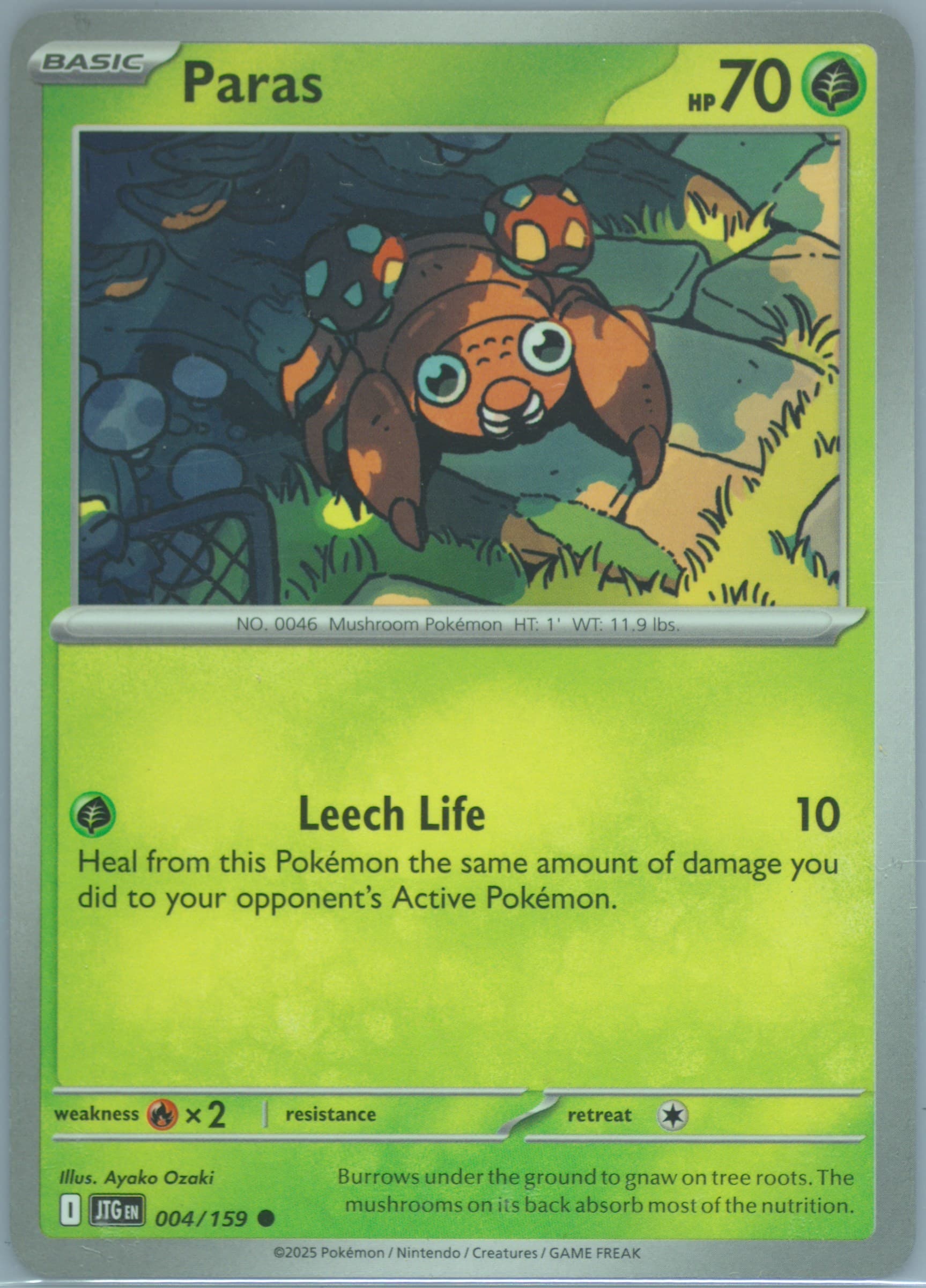 Paras (004) 2025 Pokemon Jtg EN-Journey Together