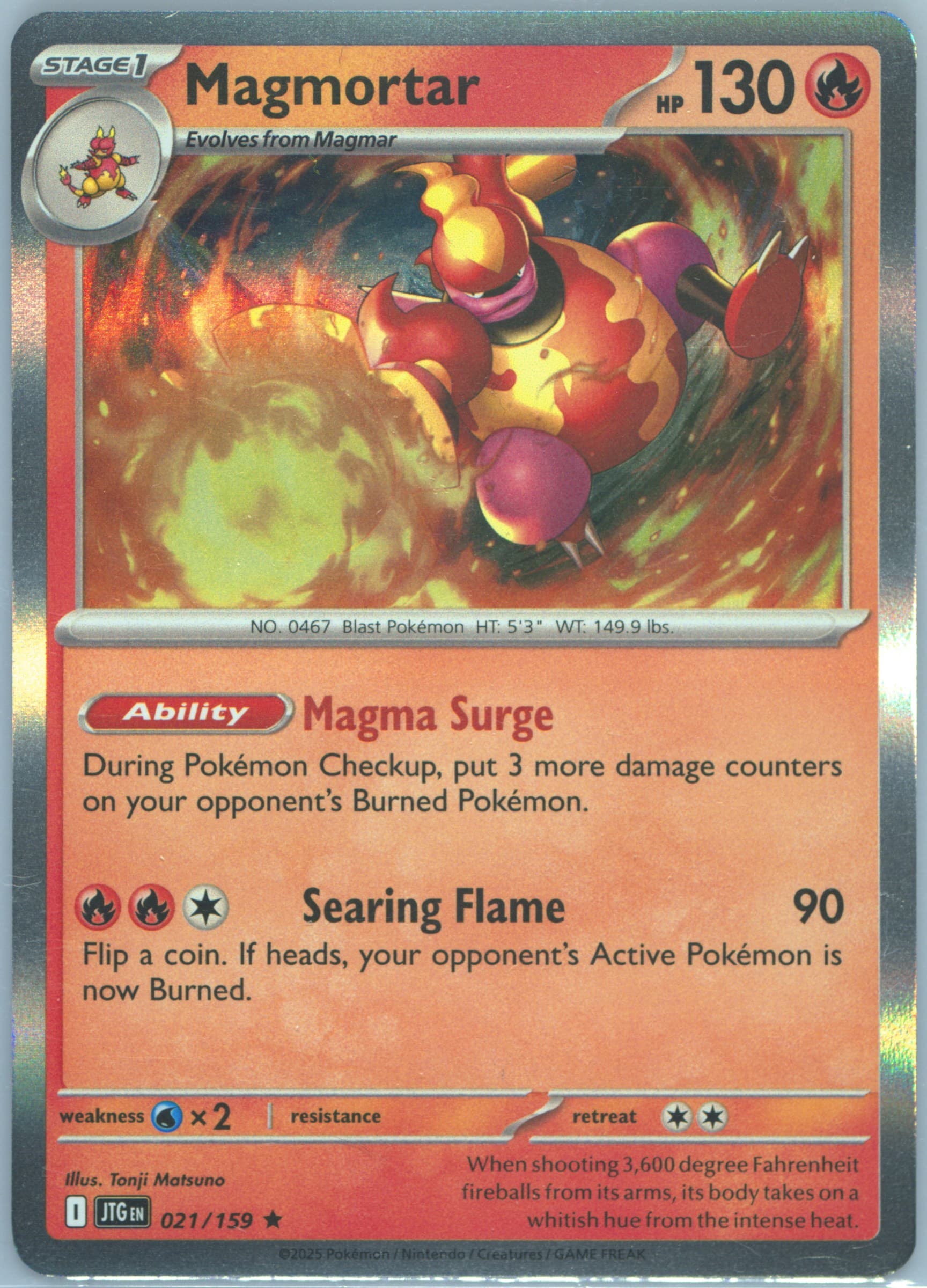 Magmortar (021) 2025 Pokemon Jtg EN-Journey Together