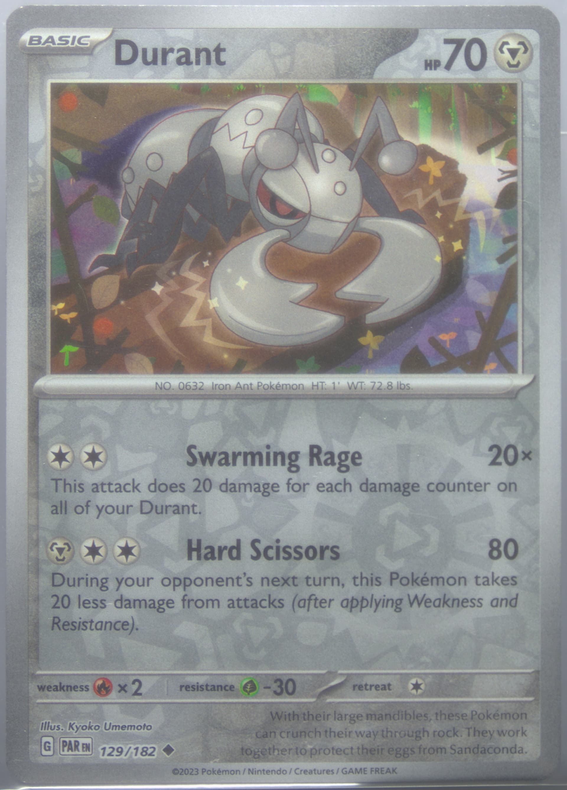 Durant Reverse Holo (129) 2023 Pokemon Par EN-Paradox Rift