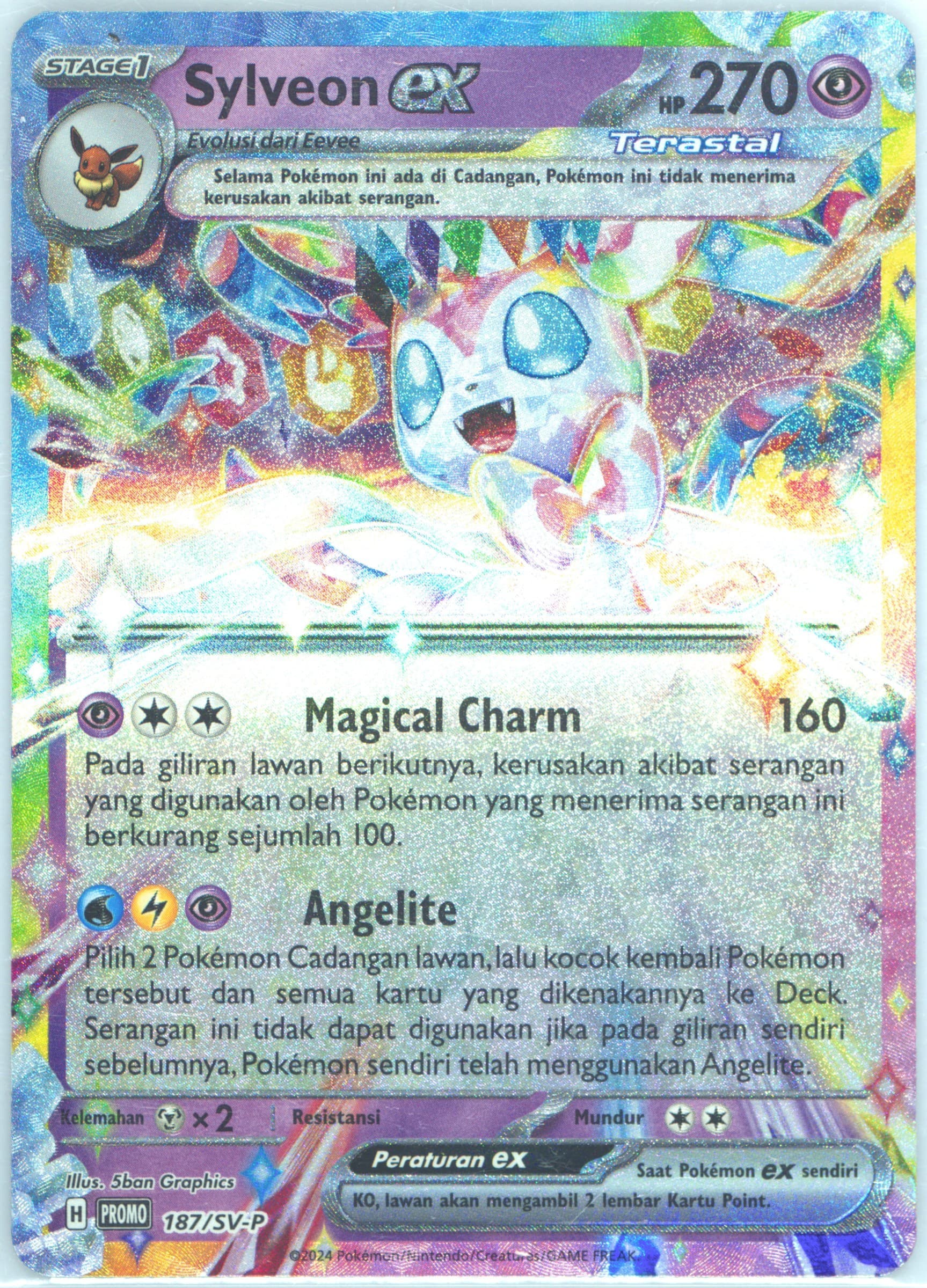 Sylveon EX Tactics Deck Point Exchange (187) 2024 Pokemon Indonesian SV-P Promo