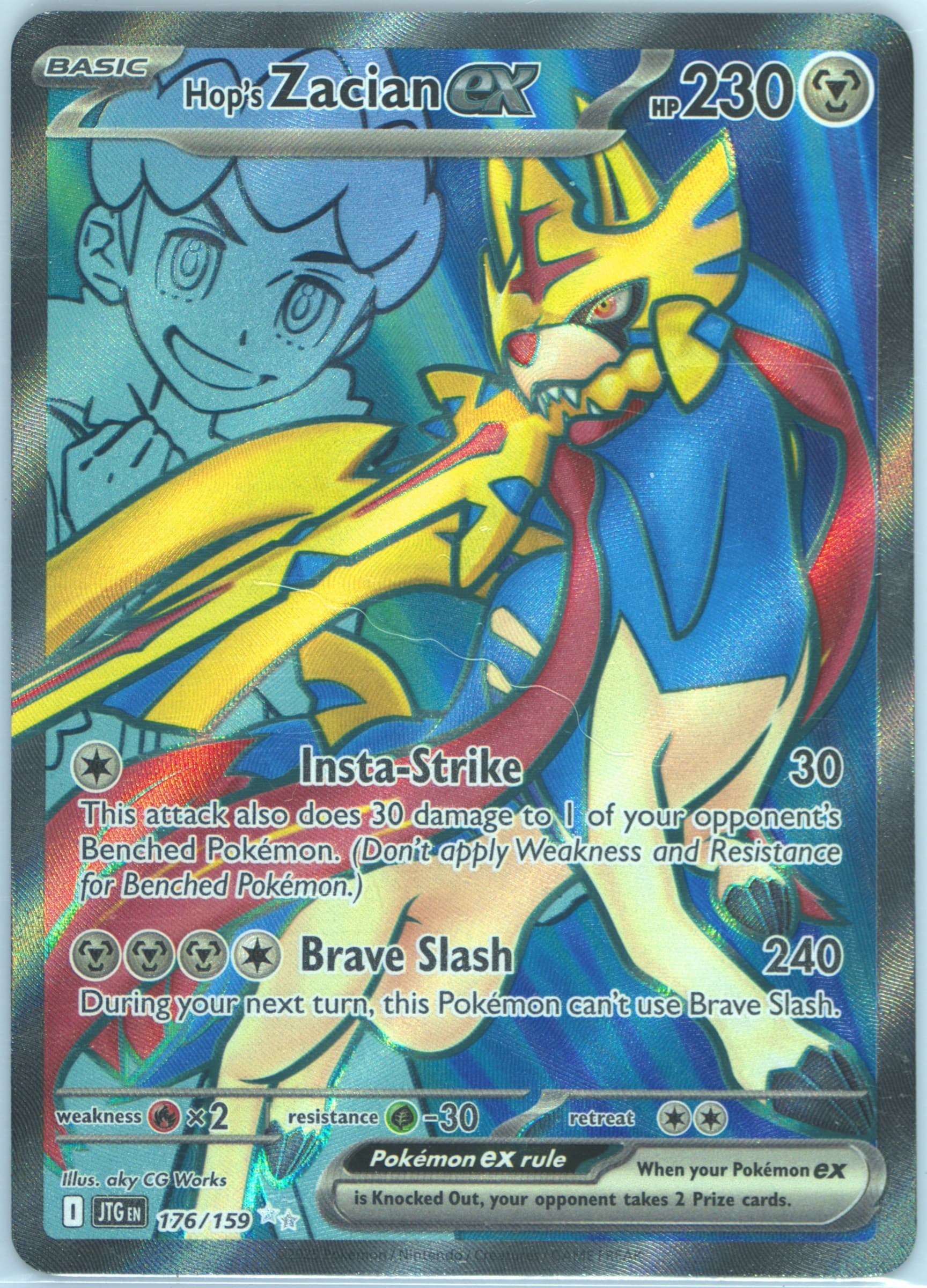 Hop's Zacian EX Ultra Rare (176) 2025 Pokemon German Jtg de-Journey Together