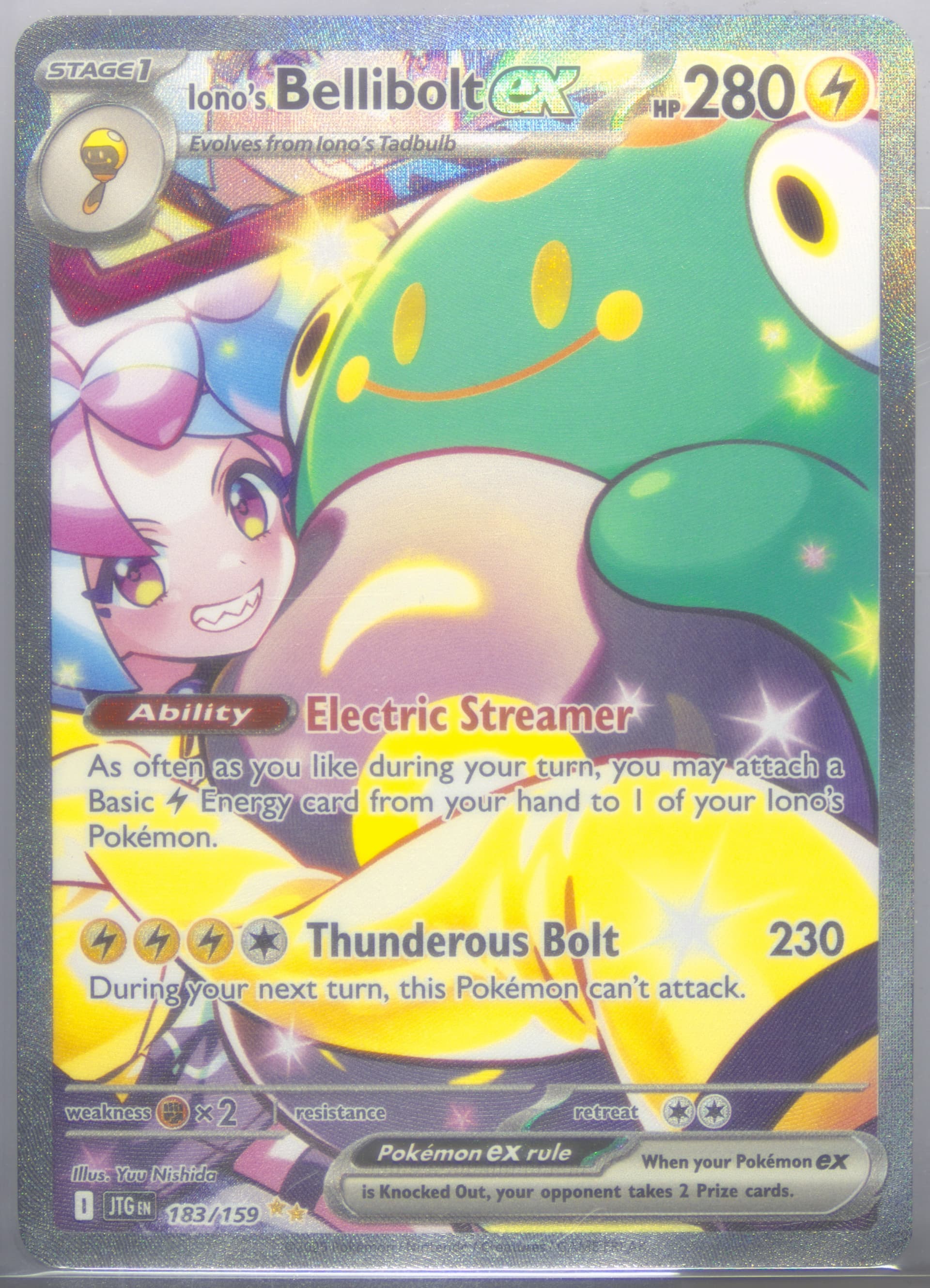 Iono's Bellibolt EX Special Illustration Rare (183) 2025 Pokemon German Jtg de-Journey Together