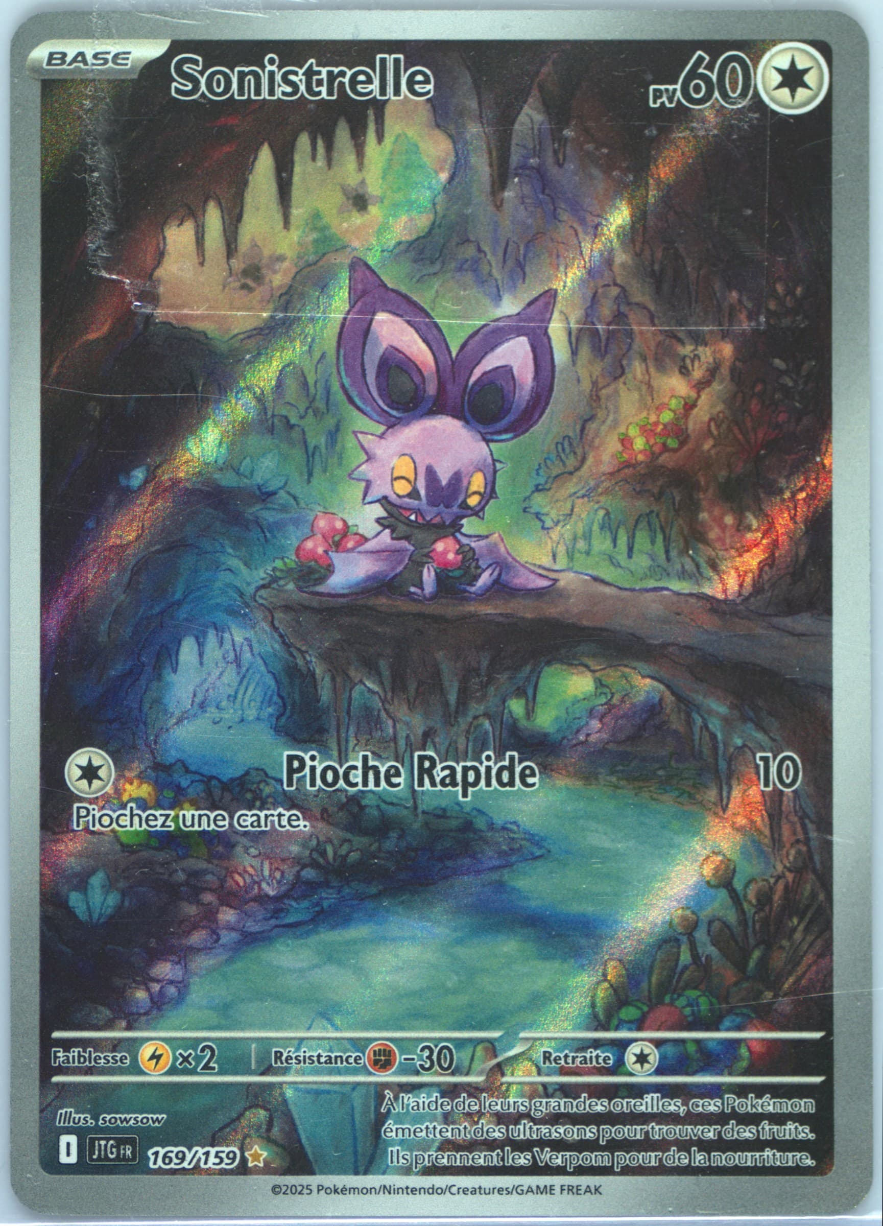 Noibat Illustration Rare (169) 2025 Pokemon French Jtg FR-Journey Together