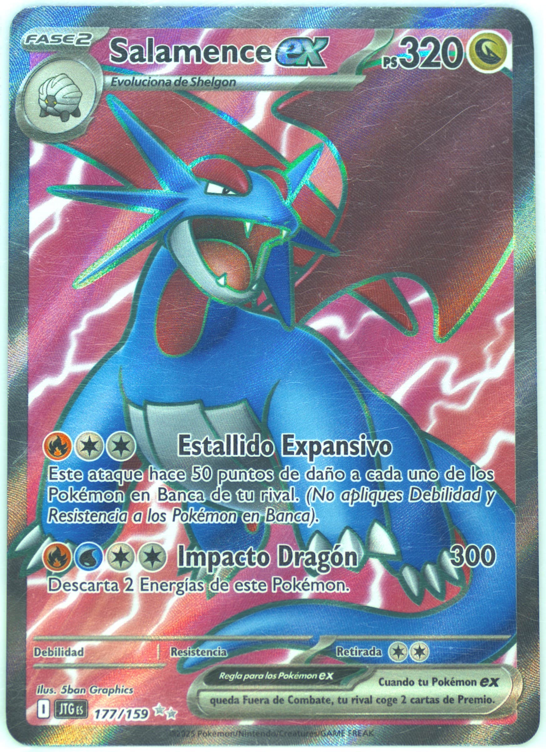 Salamence EX Ultra Rare (177) 2025 Pokemon Spanish Jtg ES-Journey Together