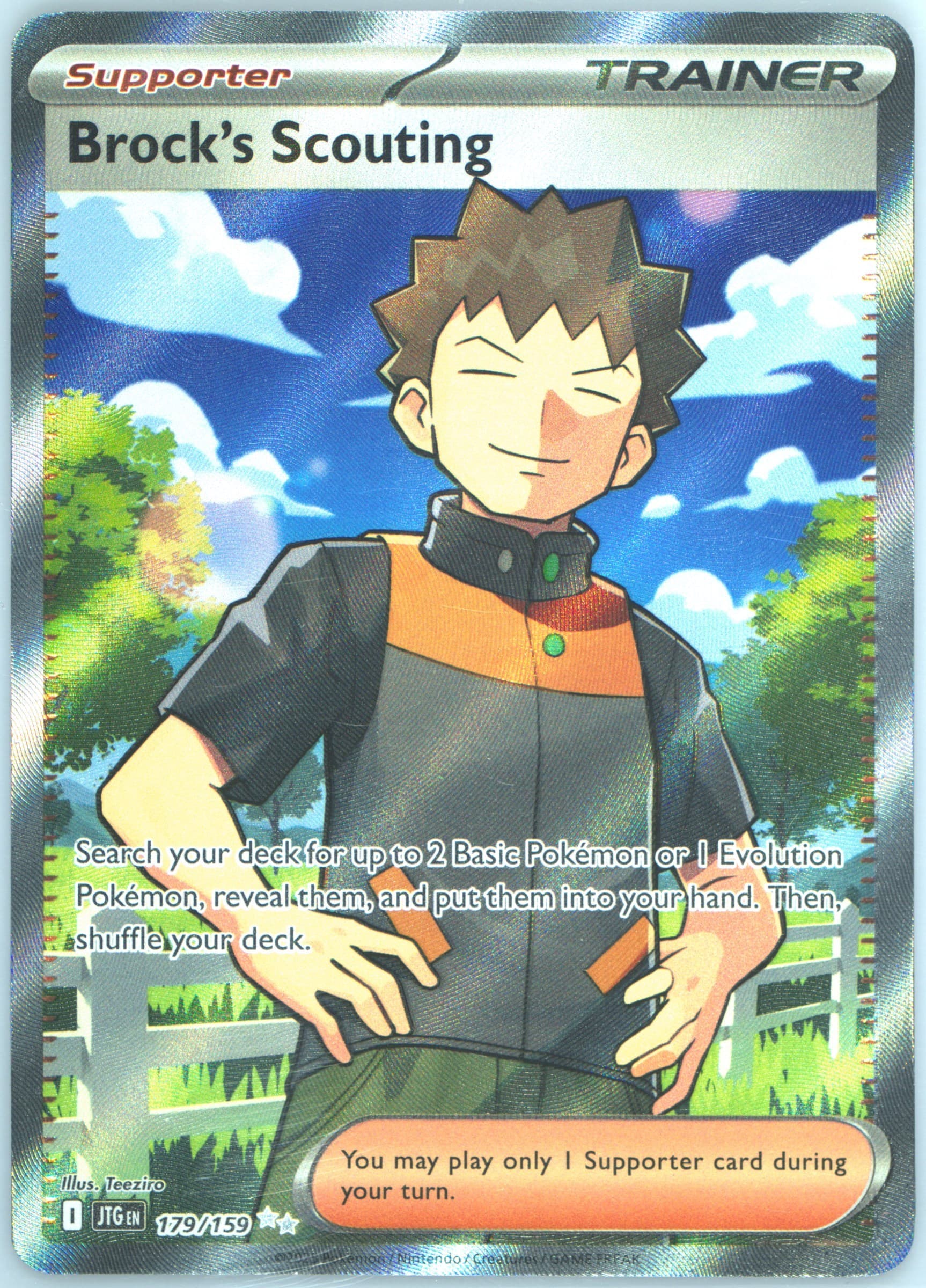 Brock's Scouting Ultra Rare (179) 2025 Pokemon Spanish Jtg ES-Journey Together