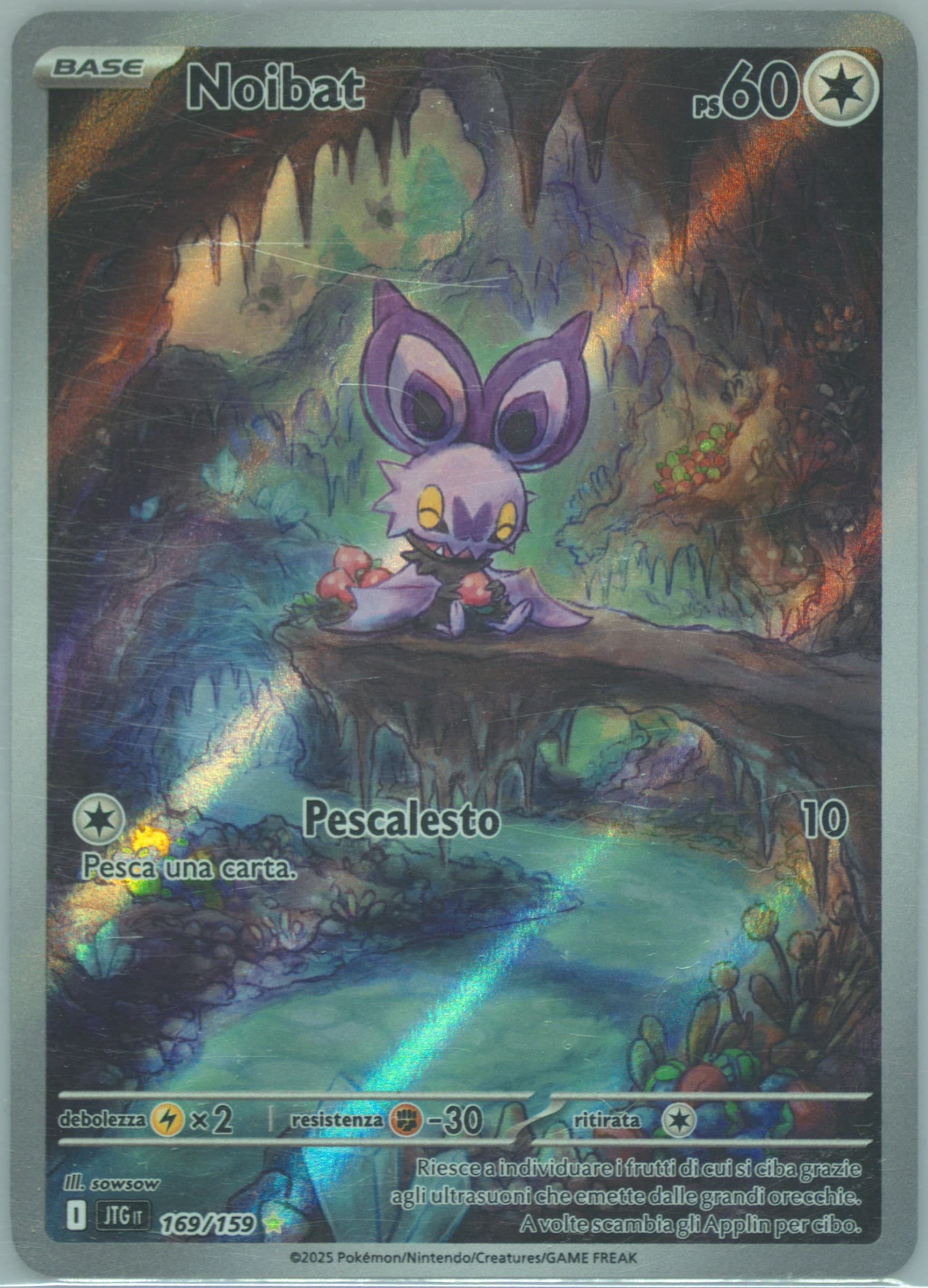 Noibat Illustration Rare (169) 2025 Pokemon Italian Jtg It-Journey Together
