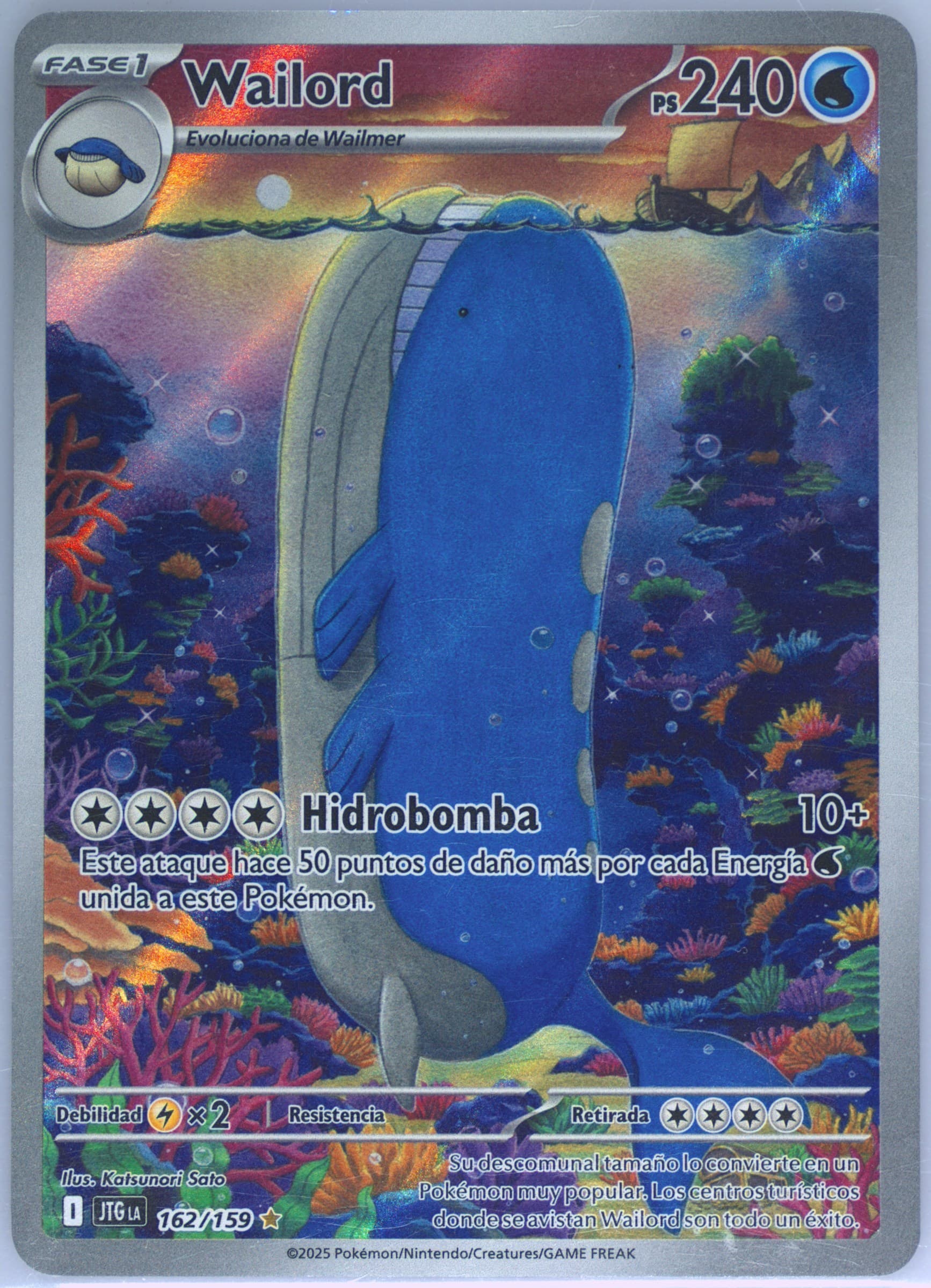 Wailord Illustration Rare (162) 2025 Pokemon Latin American Jtg La-Journey Together