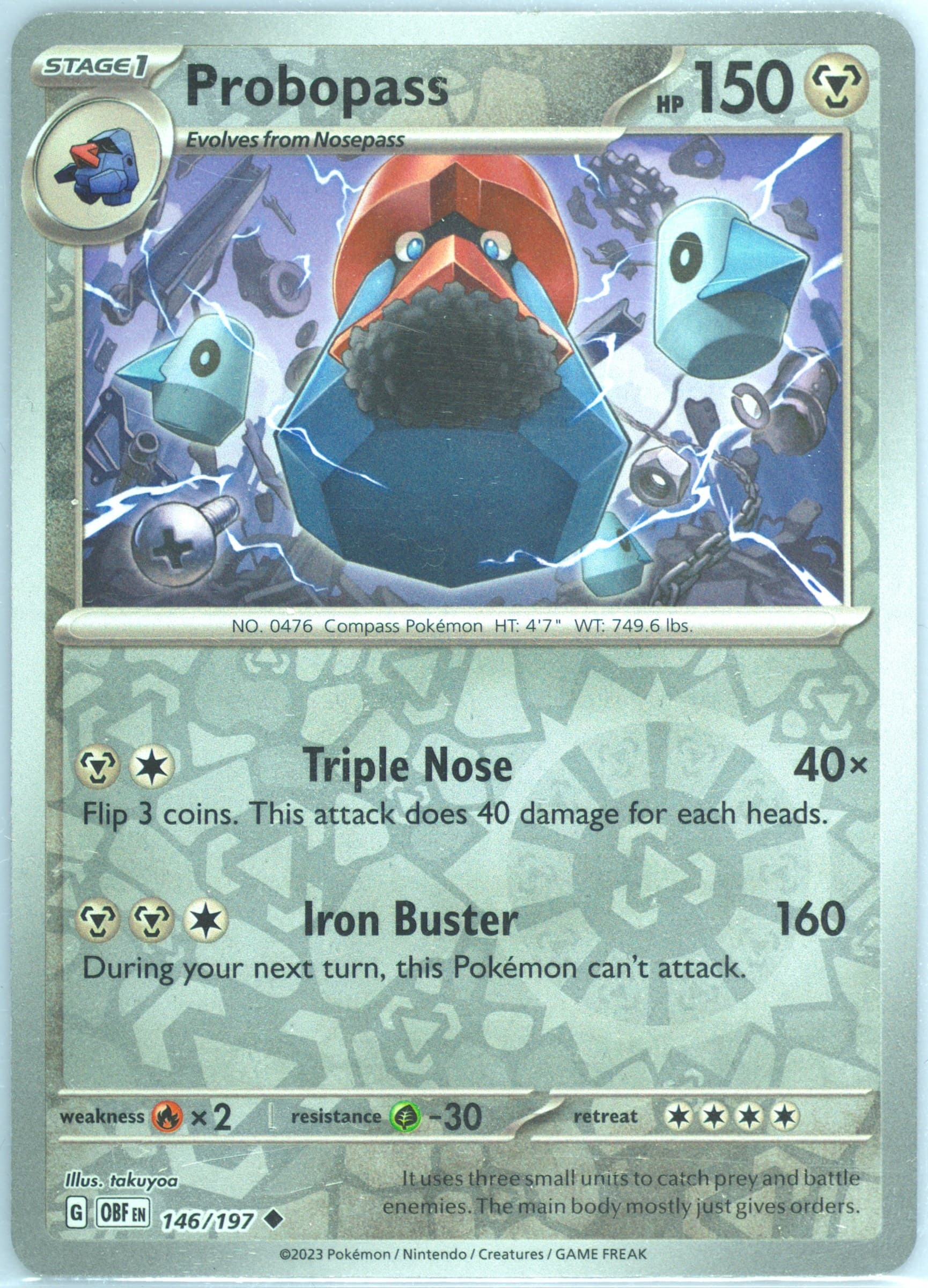 Probopass Reverse Holo (146) 2023 Pokemon Obf EN-Obsidian Flames