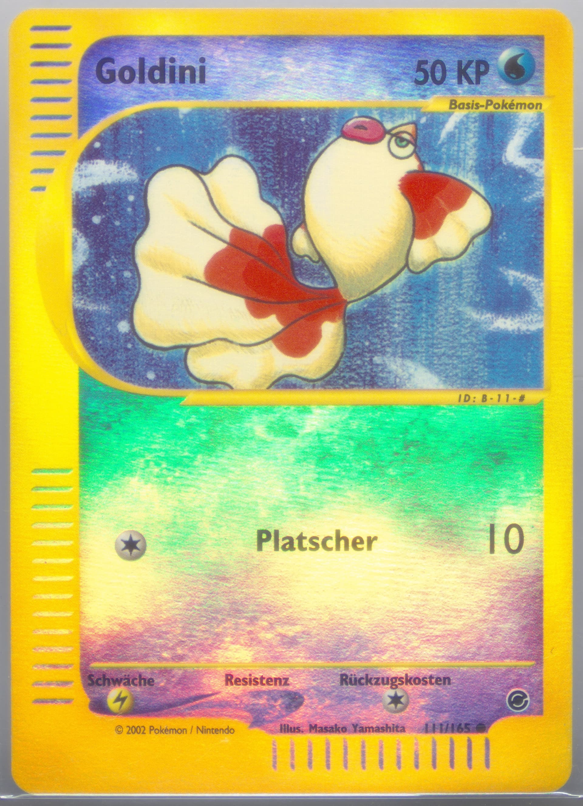 Goldini-Reverse Foil German (111) 2002 Pokemon Expedition