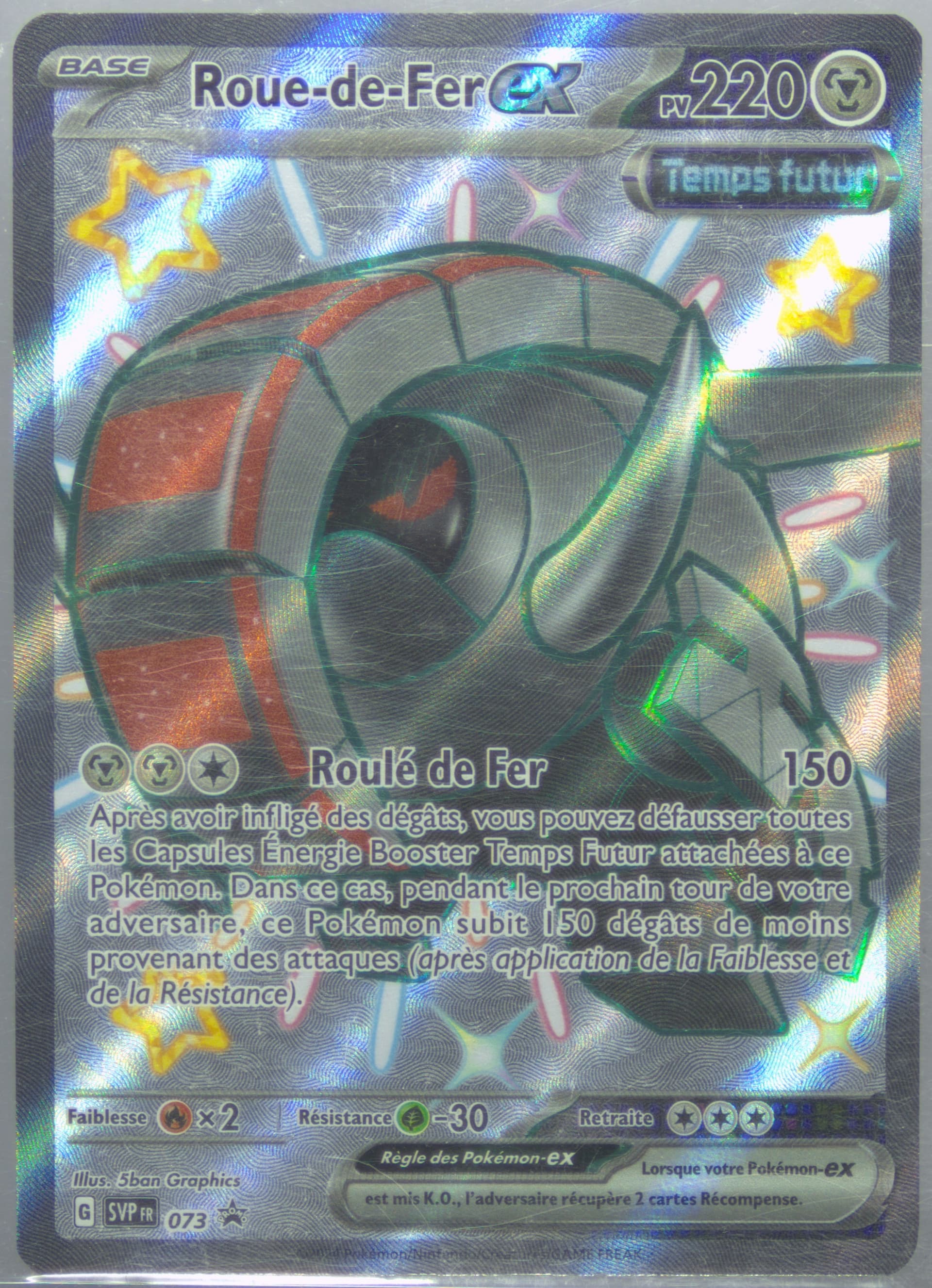 Iron Treads EX Paldean Fates Tin (073) 2024 Pokemon French Svp FR-SV Black Star Promo