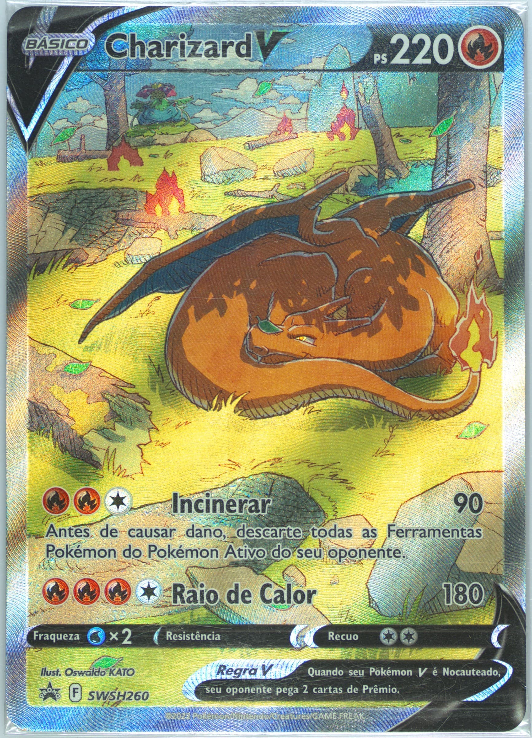 Full Art/Charizard V Sword & Shield Ultra-Premium Collection-Charizard-Portuguese (260) 2023 Pokemon Swsh Black Star Promo