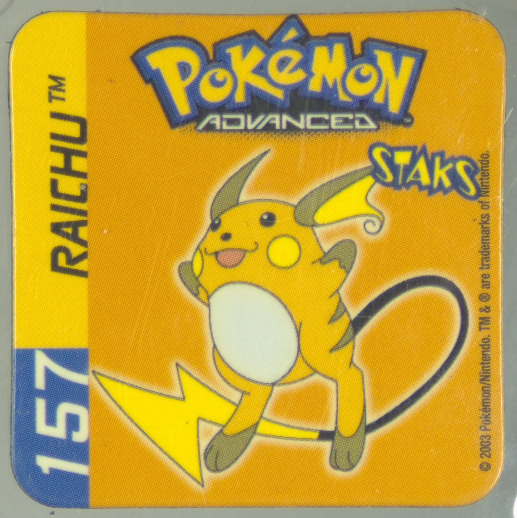Raichu (157) 2003 Panini Pokemon Advanced Staks
