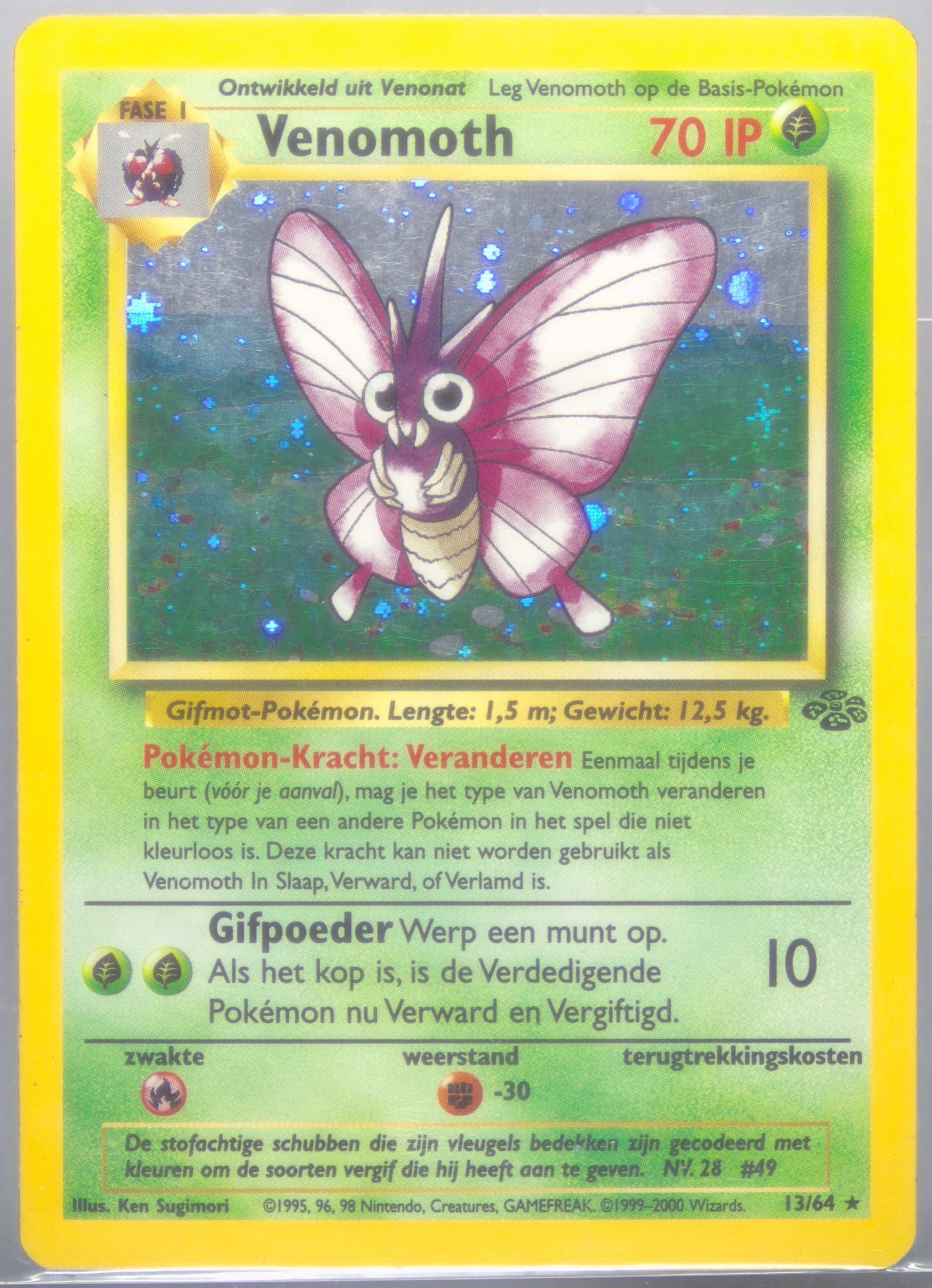 Venomoth-Holo (13) 2000 Pokemon Dutch Jungle